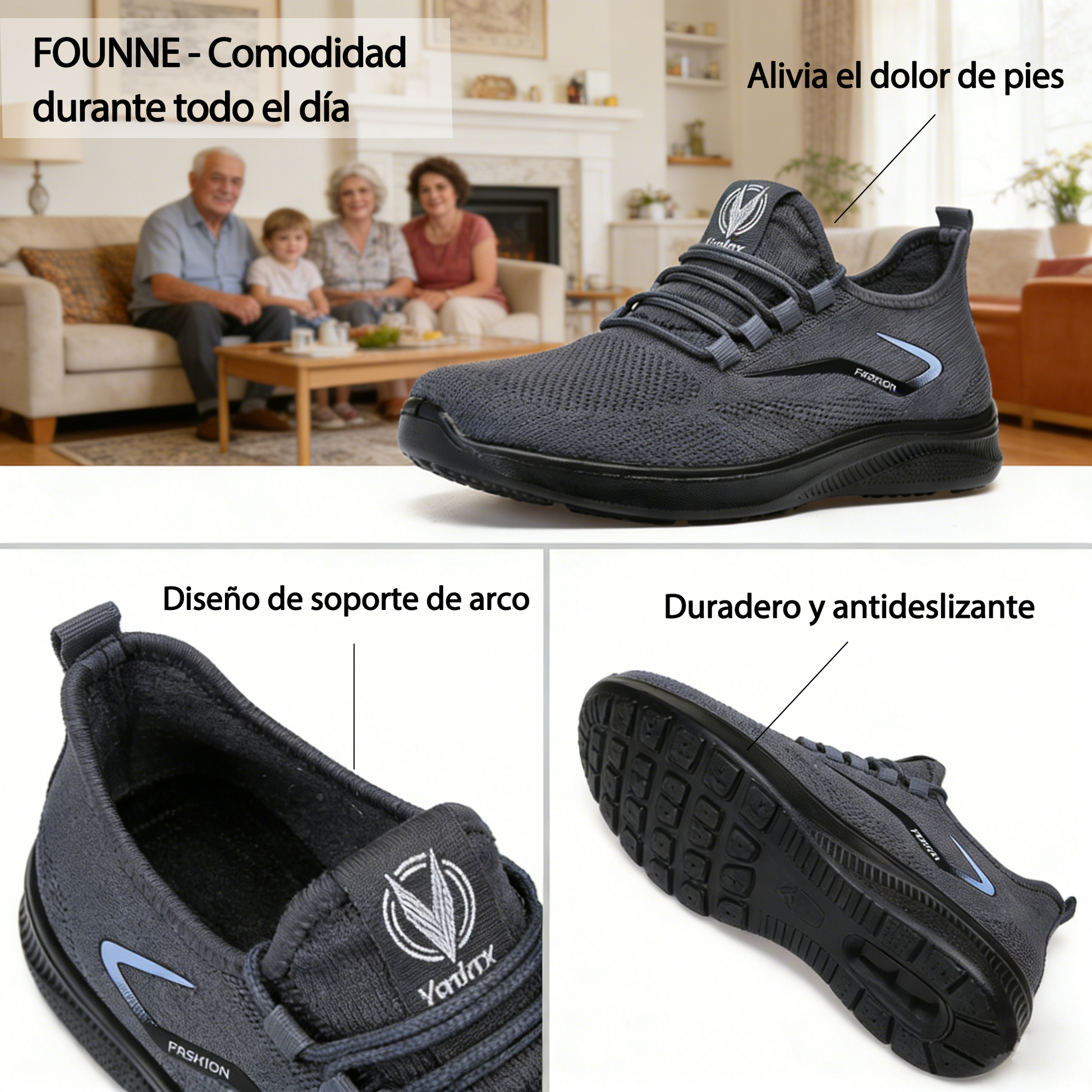 Keenpe® 【⏰Oferta por tiempo limitado: ¡50% de descuento!🔥】Un par de zapatos resuelve todos tus problemas | Duraderos | Diseño con soporte para el arco | Alivian eficazmente la fatiga | Reducen el dolor | Caminar con seguridad y comodidad todo el día👟