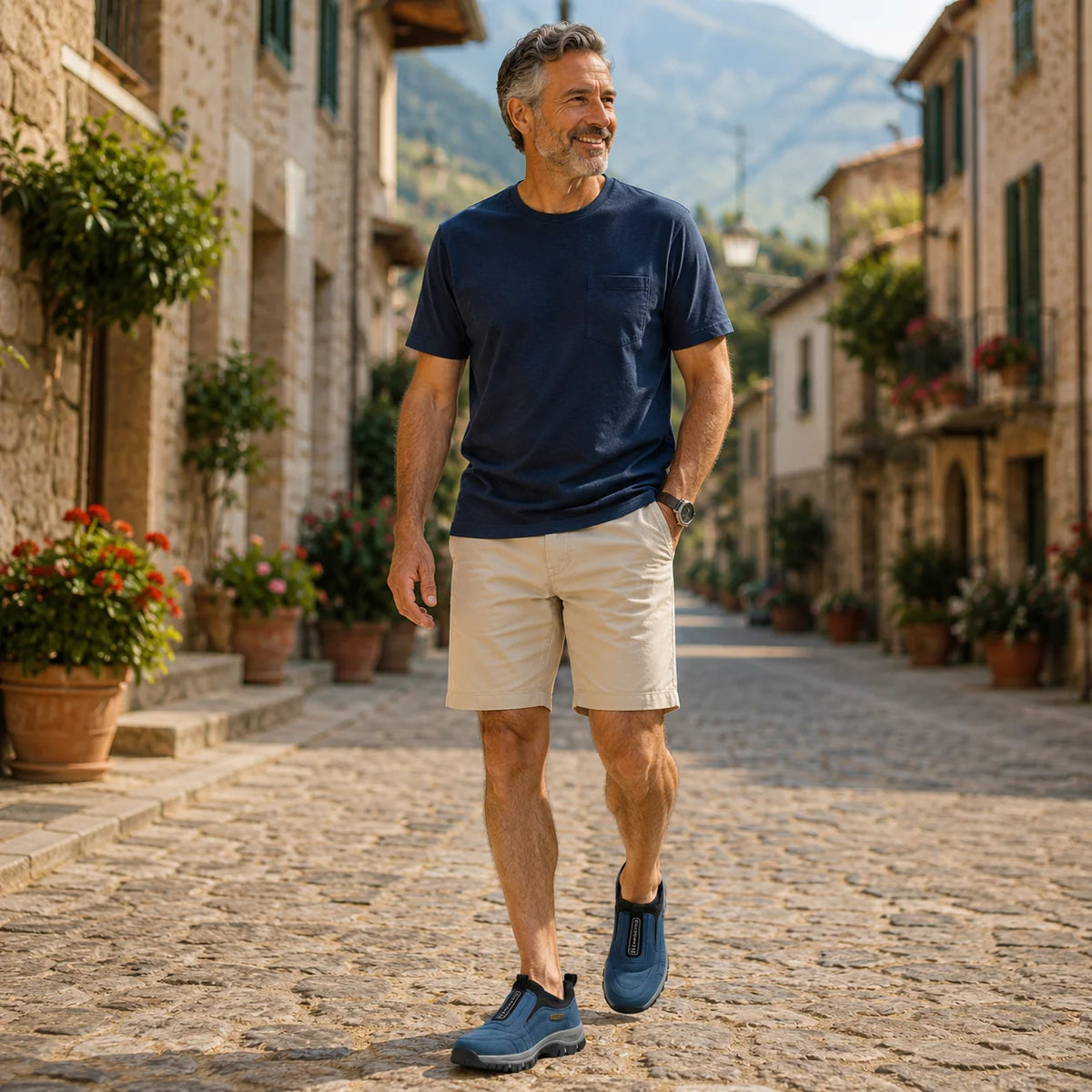 🎁 Zapatillas de senderismo ortopédicas de moda — Ante cosido a mano 👟 Impermeables y antideslizantes ✅ Soporte para el arco del pie — Caminar cómodamente.