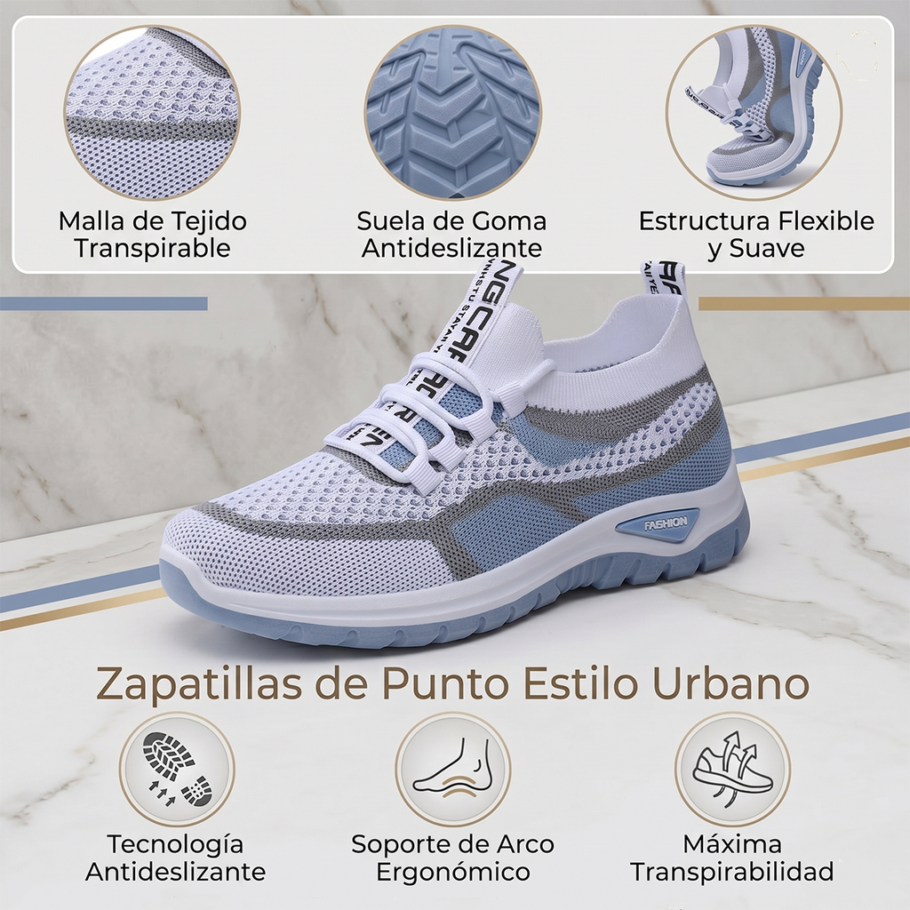 🔥Oferta especial por tiempo limitado🔥 Zapatos ortopédicos de malla para mujer: soporte para el arco, antideslizantes y con absorción de impactos 👟 Cada paso es fácil y cómodo, dile adiós al dolor ✅