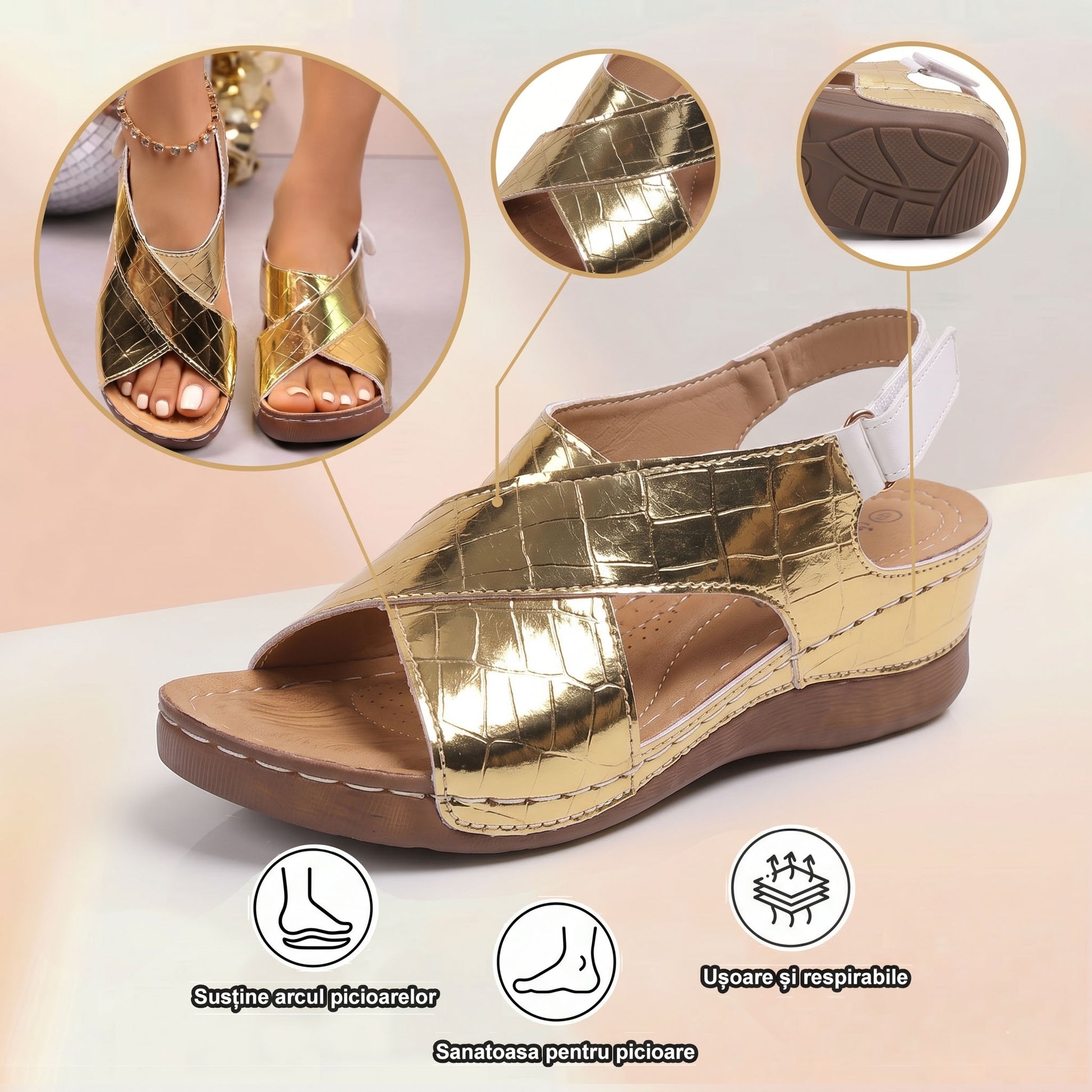 ⏰️Nu rata reducerea noastră de 50%! ✅ Sandale de înaltă calitate 🦶 Model nou de vară - impermeabile și antiderapante 🔴 ușoare și elegante, potrivite pentru orice ocazie.