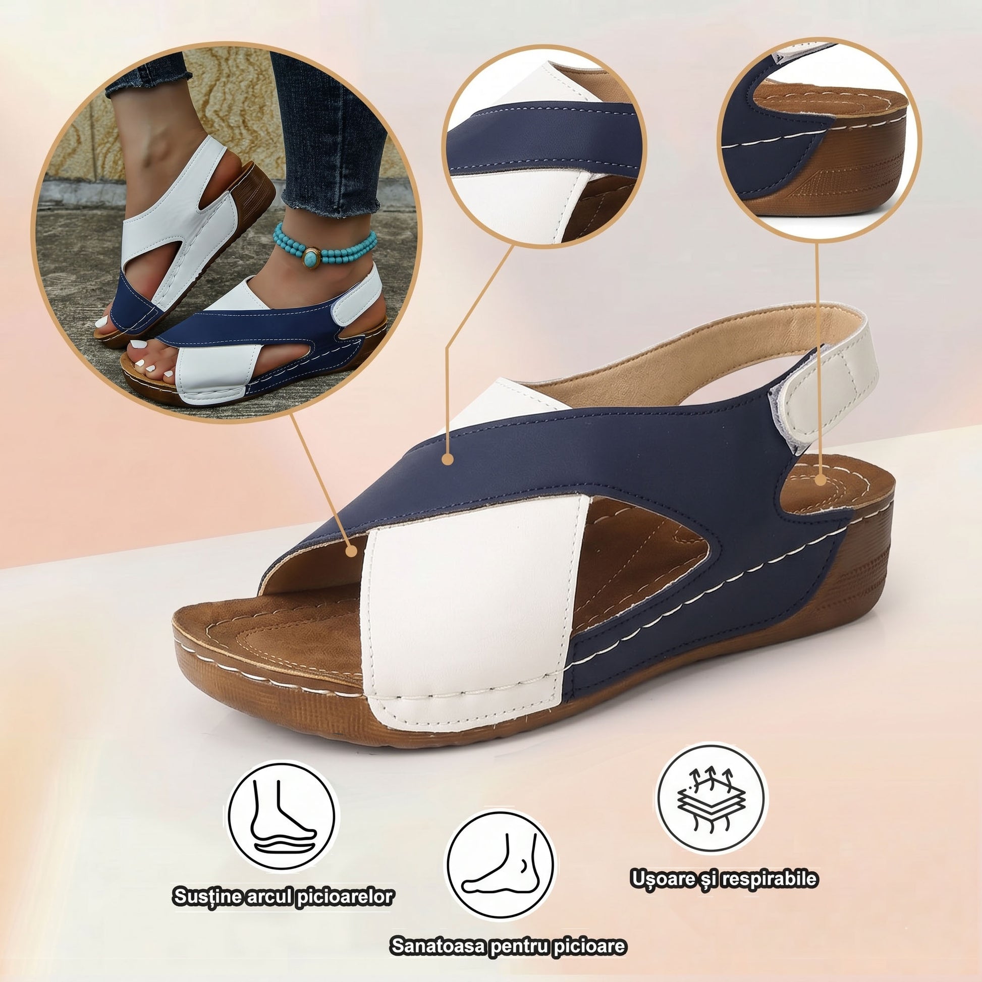 ⏰️Nu rata reducerea noastră de 50%! ✅ Sandale de înaltă calitate 🦶 Model nou de vară - impermeabile și antiderapante 🔴 ușoare și elegante, potrivite pentru orice ocazie.
