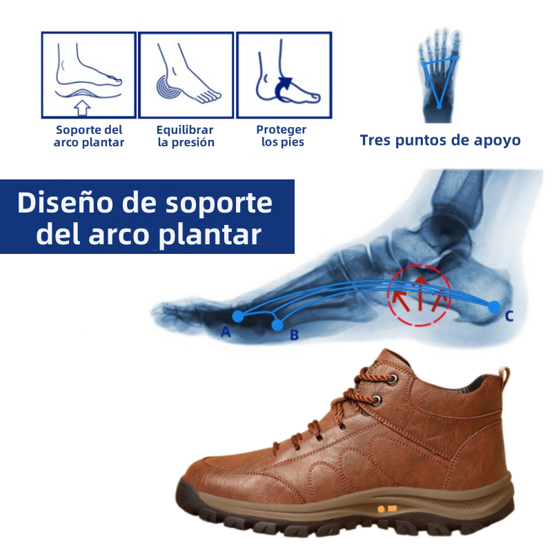 🎁Oferta por tiempo limitado: 30% de descuento🔴Zapatos de cuero de alta calidad🦶Alivian el dolor de pies y la fascitis plantar - Impermeables y antideslizantes✅Disponibles en varias tallas