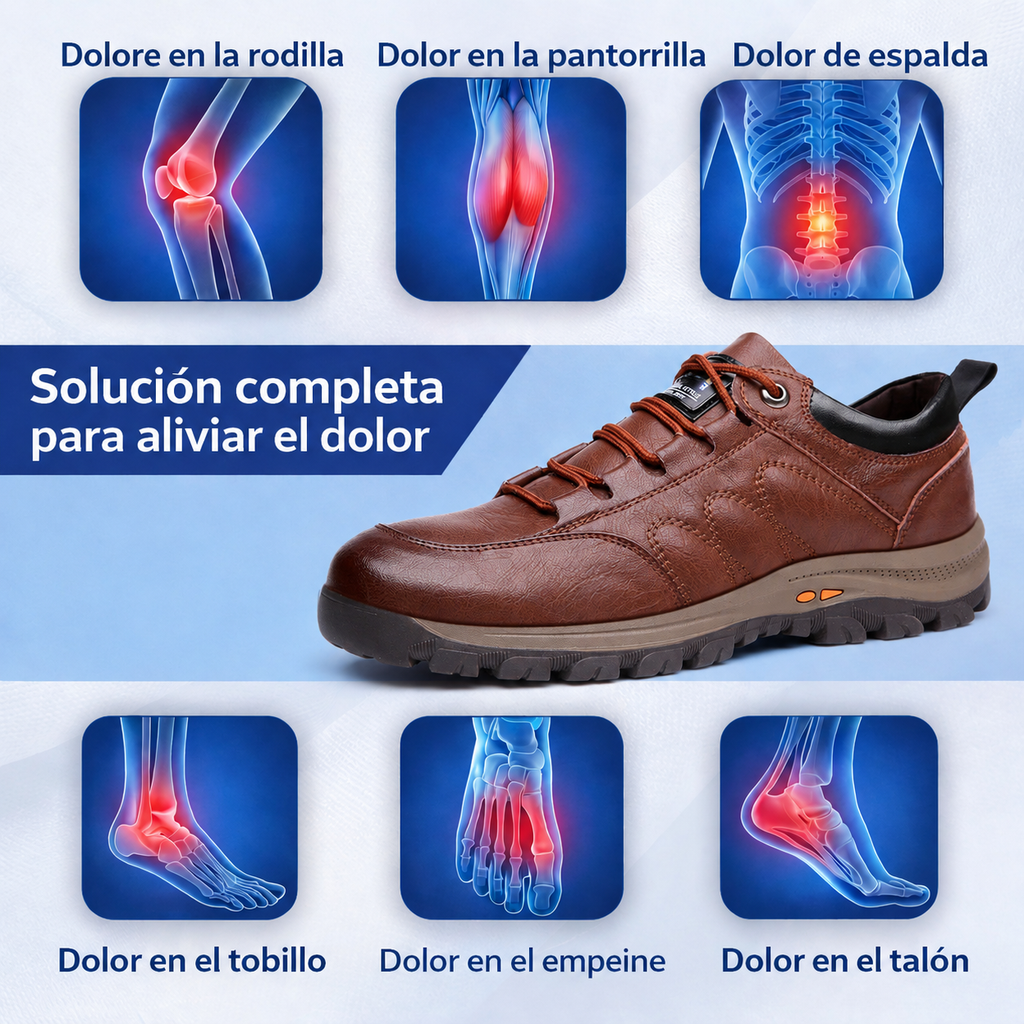 🔥30% de descuento hoy - ¡No te lo pierdas! ⏰ Zapatos ortopédicos de diseño ergonómico - diseño con soporte para el arco del pie 👞 Alivia fácilmente el dolor de pies