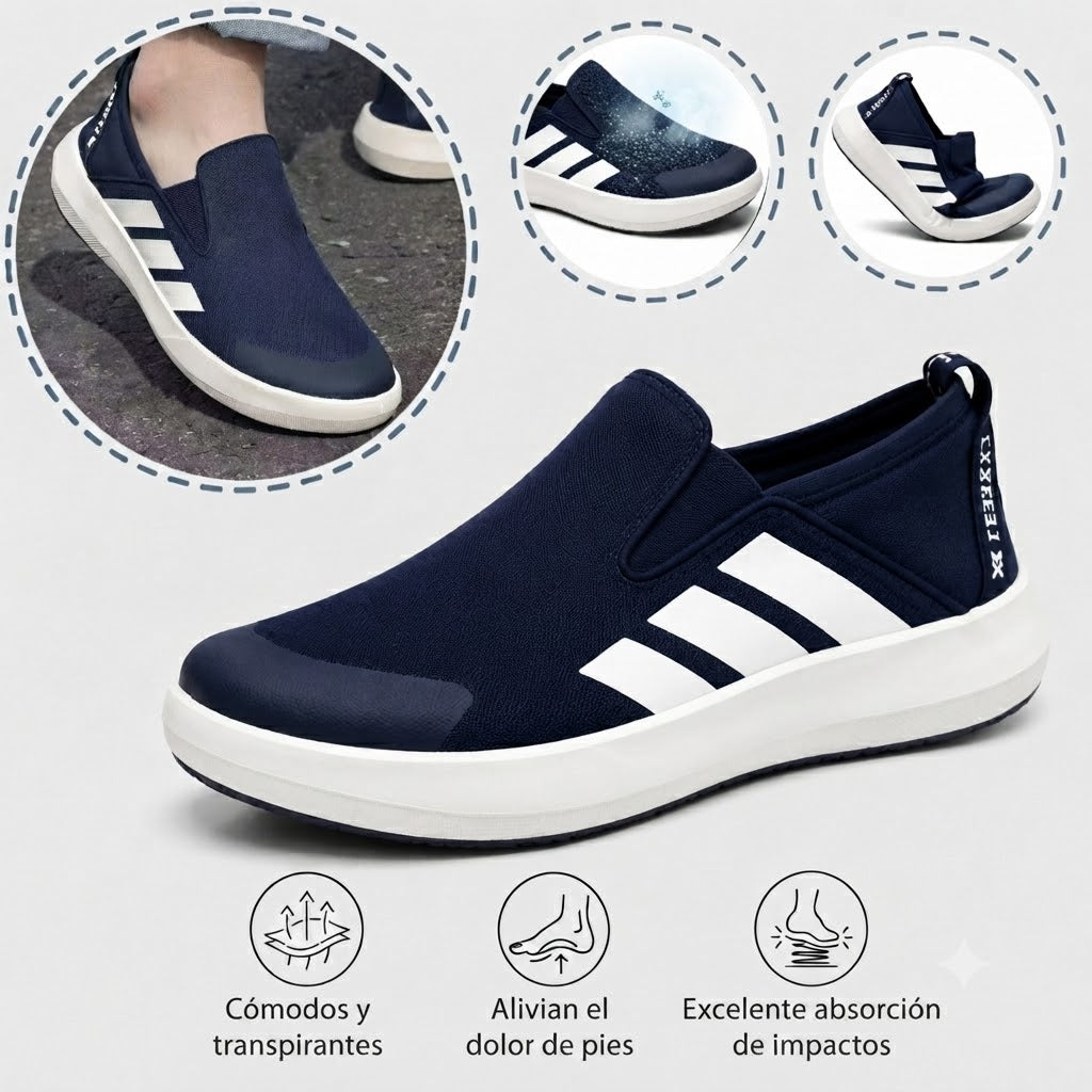 🔥 Zapatos ortopédicos con diseño ergonómico. ⏰ Malla ligera y transpirable. 👞 Tallas completas: camina con confianza