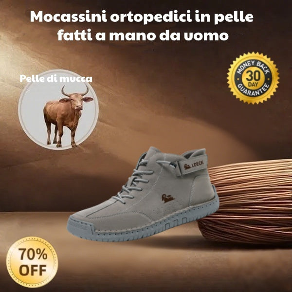 🐂 Scarpe da uomo in pelle di vitello prodotte in Australia 👞 Cucite a mano, facili da indossare e da togliere ✅ Supporto dell'arco plantare, sollievo dal dolore - camminare confortevole