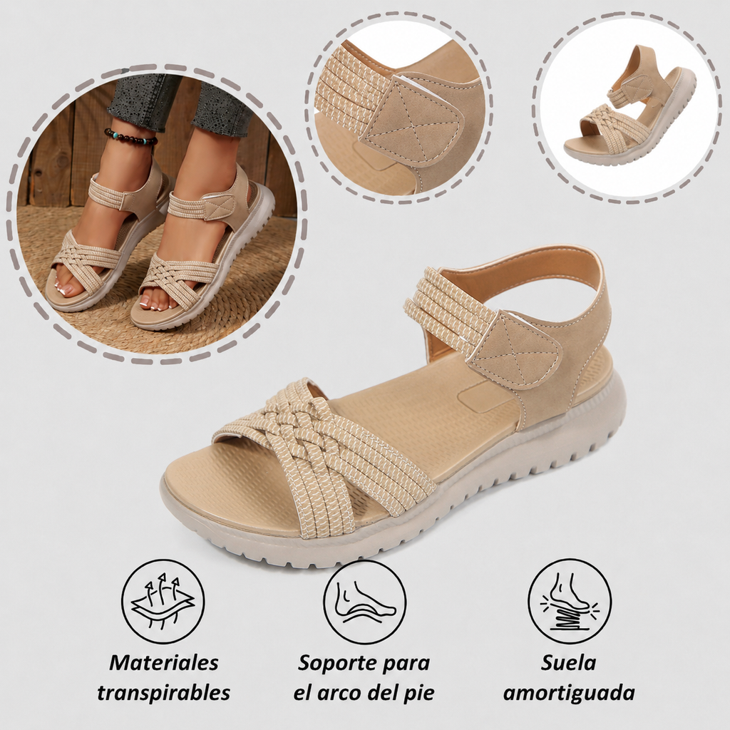 ⏰ ¡Último día! ¡50 % de descuento! ¡No te lo pierdas! ✅️ Sandalias cómodas con soporte para el arco del pie: alivian el dolor de pies y cuentan con un diseño ergonómico.