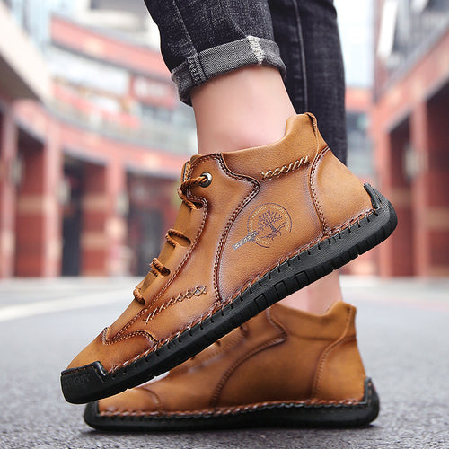 (🔥 50% de descuento - ¡No te lo pierdas!) Zapatos de piel de becerro premium - Zapatos ortopédicos - 👞 Impermeables y antideslizantes (soporte de arco para caminar más fácilmente)