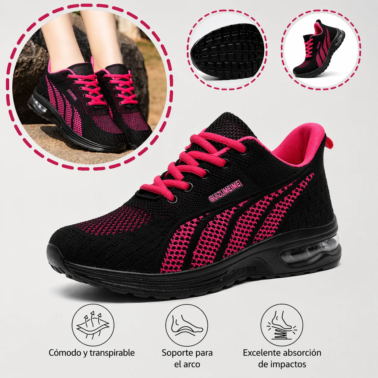 ¡50% de descuento por tiempo limitado! 🔥 Zapatos para mujer, ligeros y cómodos: perfectos para usar todo el día, fáciles de poner y quitar. ✅ Impermeables y antideslizantes.
