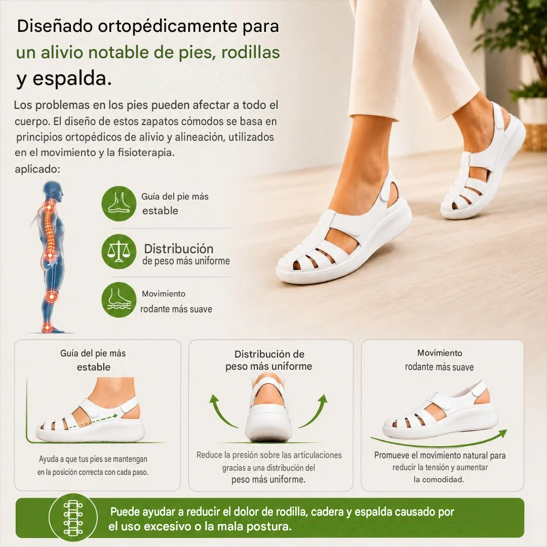 🔥50% de descuento: Sandalias BellaVita de cuero genuino cómodas — Suavidad premium · Antideslizantes · Ligeras · Frescas