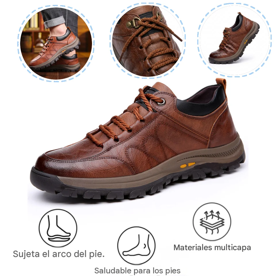KEENPE® – Zapatos de piel auténtica cosidos a mano, cómodos y antideslizantes para el día a día