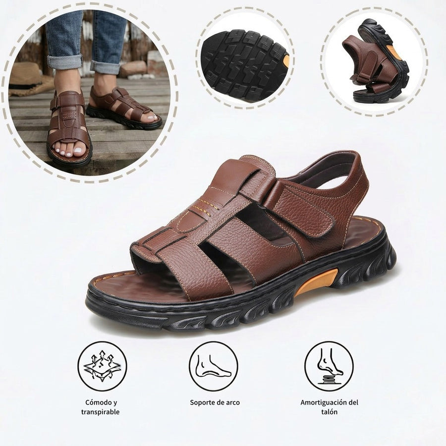 Sandalias antideslizantes y transpirables: con soporte para el arco del pie, que alivia el dolor; ligeras y con amortiguación.