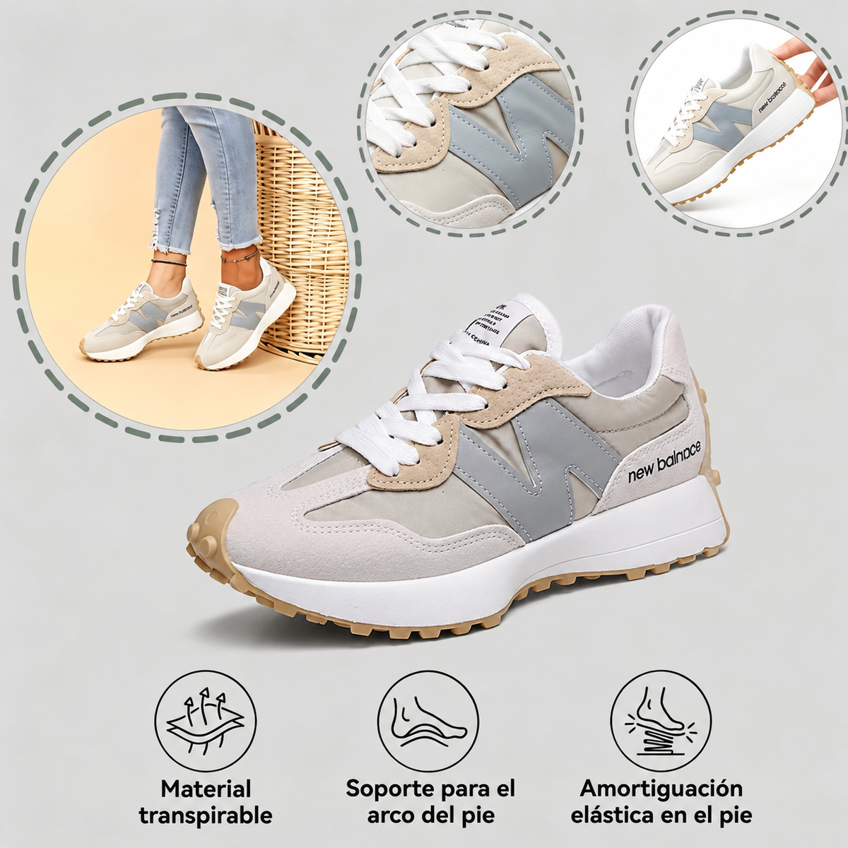 ⏰¡Último día! 50% de descuento - ¡No te pierdas esta oportunidad! ✅️Zapatos cómodos para mujer con soporte para el arco del pie - diseño ergonómico