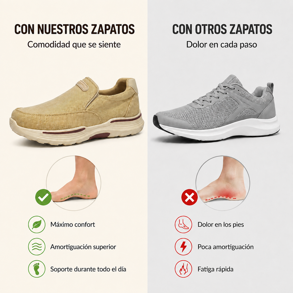 🎉 ¡30% de descuento hoy! ⏰ De una marca australiana de lujo ✅ Zapatos ortopédicos fabricados con tejido ultratranspirable, suaves, cómodos y con excelente soporte 🦶 Alivian el dolor de pies