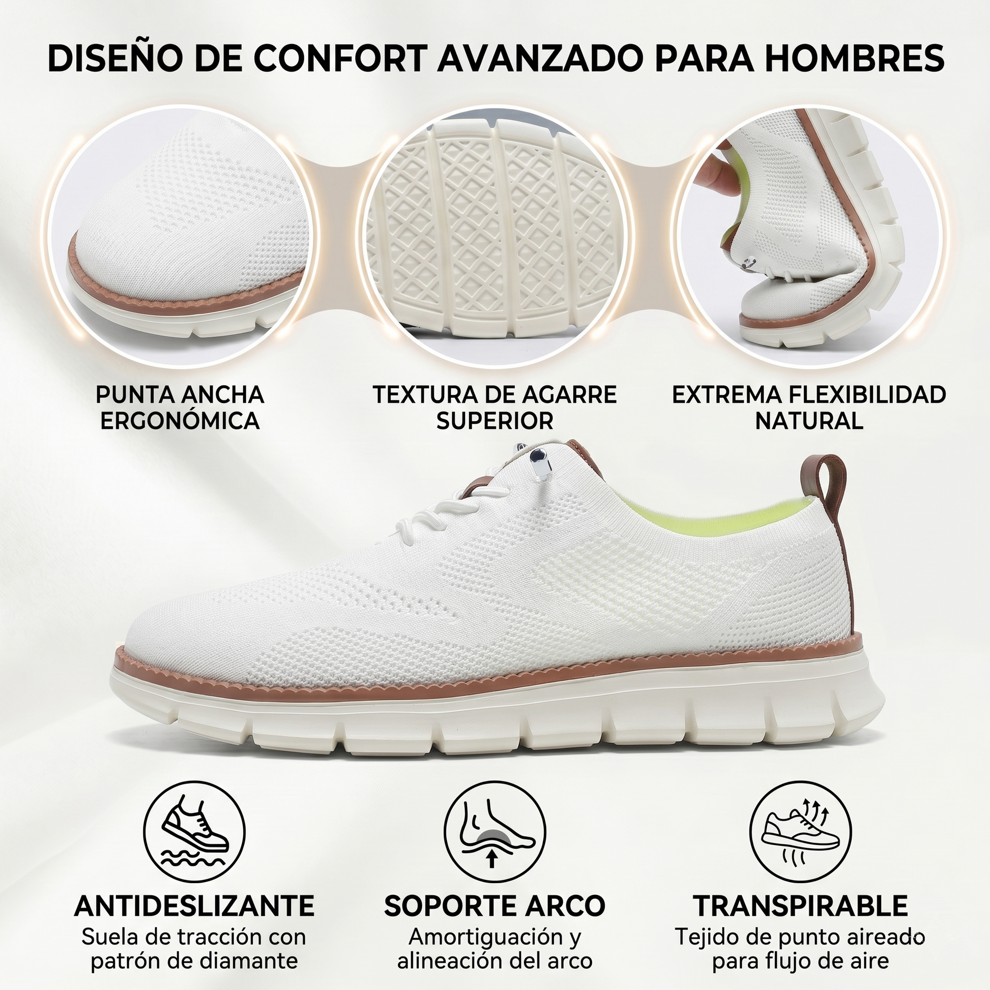 🔥 Oferta especial de hoy: ¡50% de descuento! ⏰ ¡Mocasines transpirables y antideslizantes! Con soporte de arco y entresuela acolchada, di adiós al dolor de pies.