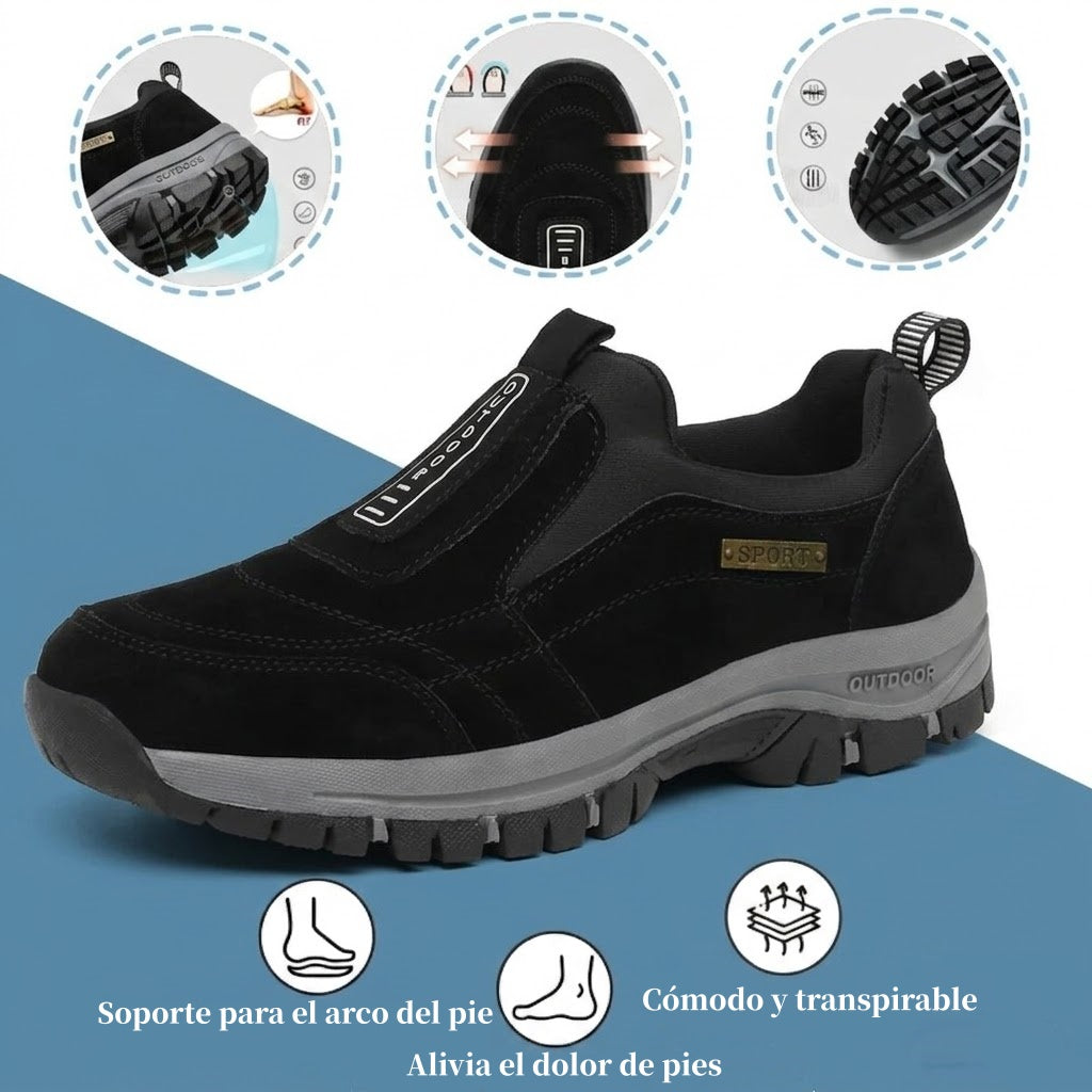 🔥 ¡Oferta especial de hoy: 50 % de descuento! 👞 Zapatos ortopédicos de ante de alta calidad para hombre ✅ Alivian el dolor de pies ✅ Soporte para el arco plantar: comodidad durante todo el día