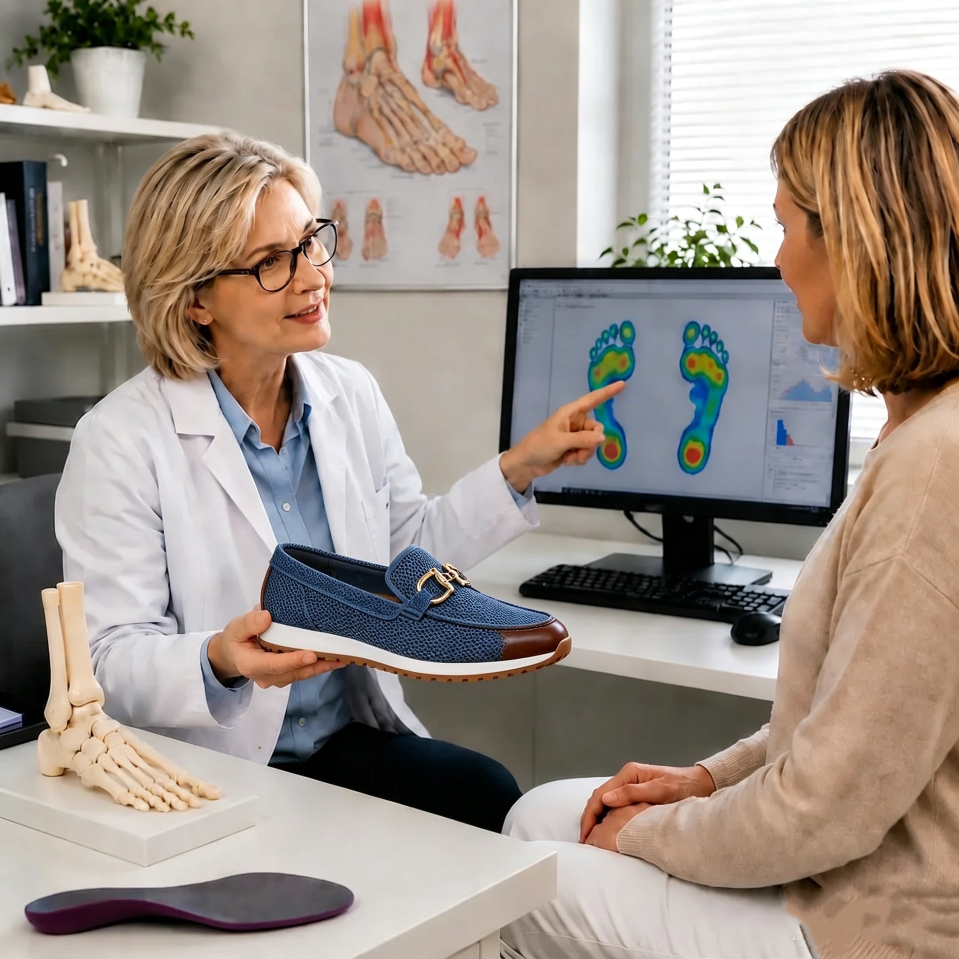🎉 ¡Precio exclusivo para socios! Zapatos correctores para caminar, ideales para personas de mediana y avanzada edad: ¡sus suelas suaves garantizan una pisada cómoda durante todo el día!