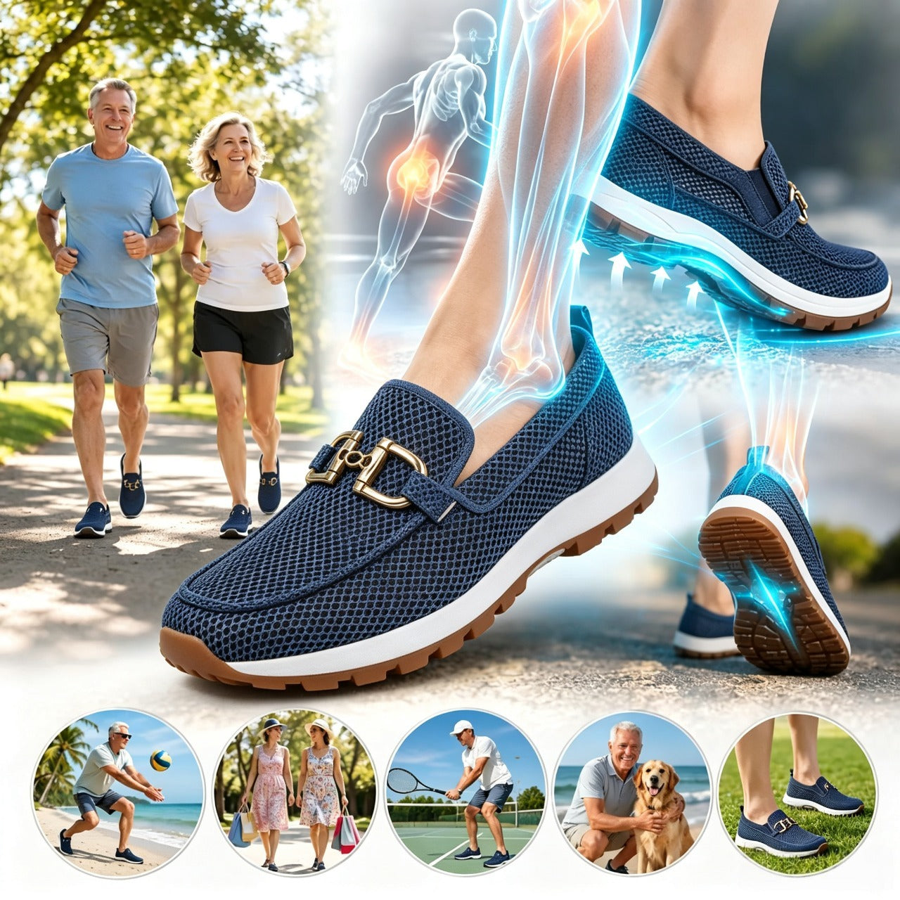 🎉 ¡Precio exclusivo para socios! Zapatos correctores para caminar, ideales para personas de mediana y avanzada edad: ¡sus suelas suaves garantizan una pisada cómoda durante todo el día!