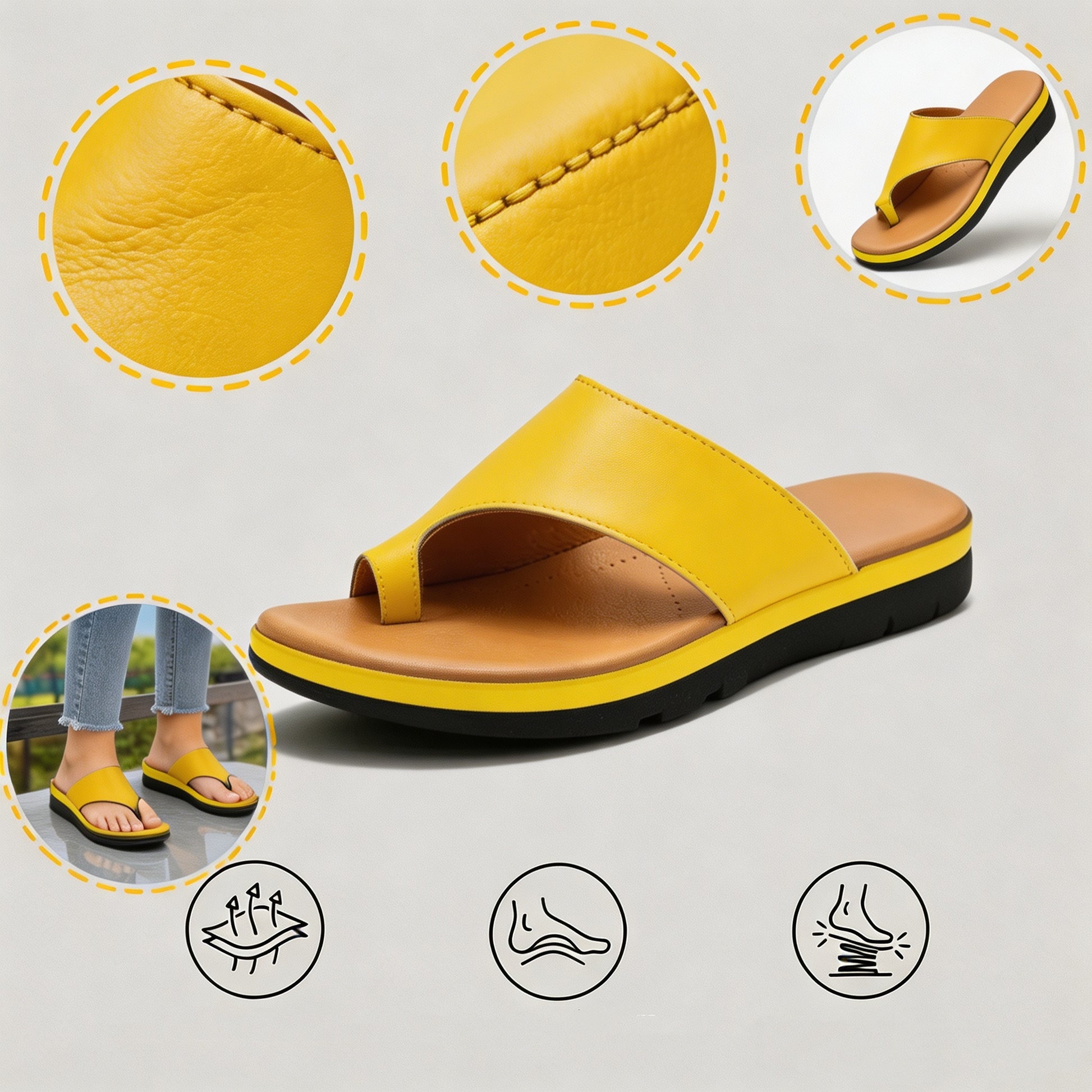 Orthofit: sandalias de diseño ergonómico que brindan máxima comodidad y frescura, corrigiendo el hallux valgus (juanete).