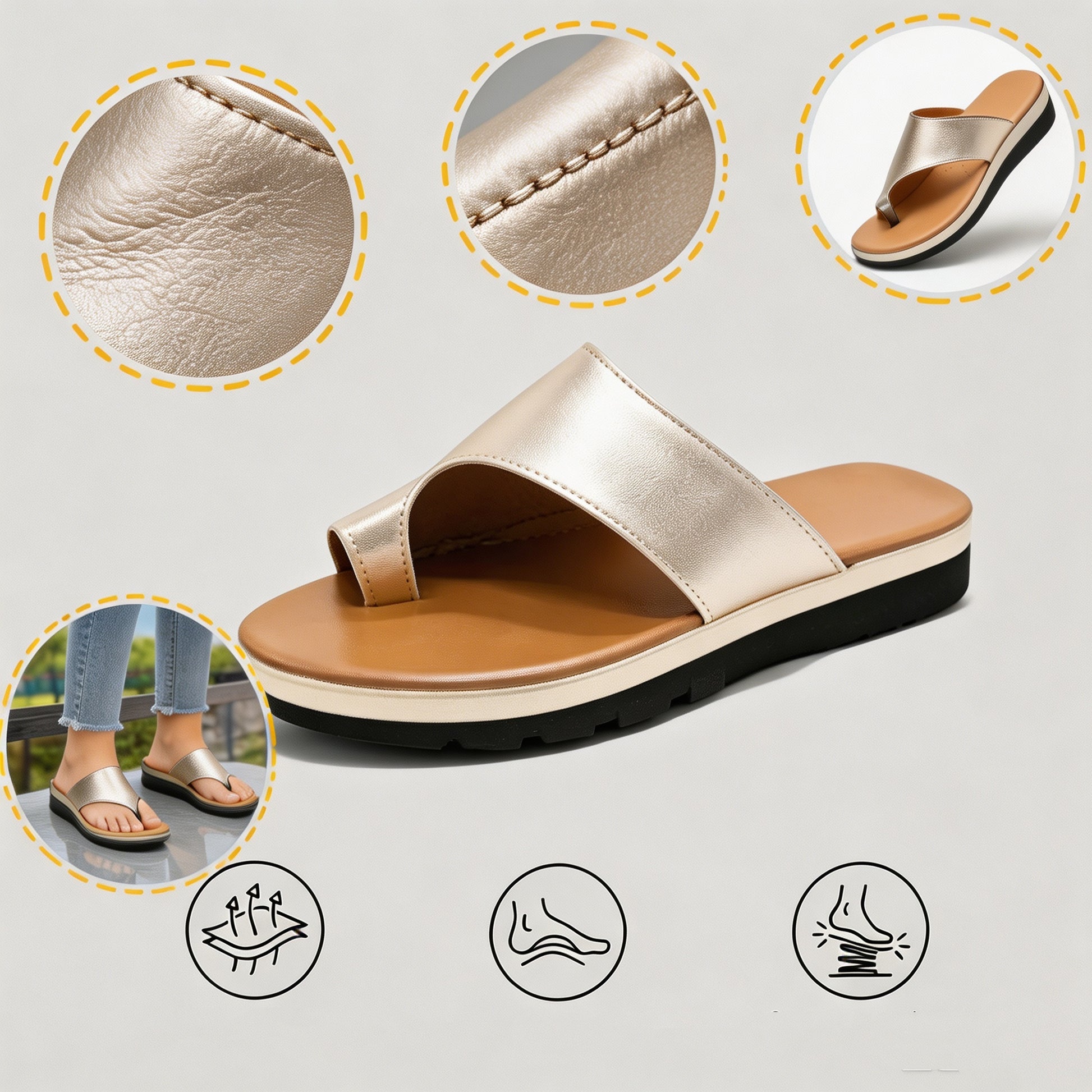 Orthofit: sandalias de diseño ergonómico que brindan máxima comodidad y frescura, corrigiendo el hallux valgus (juanete).