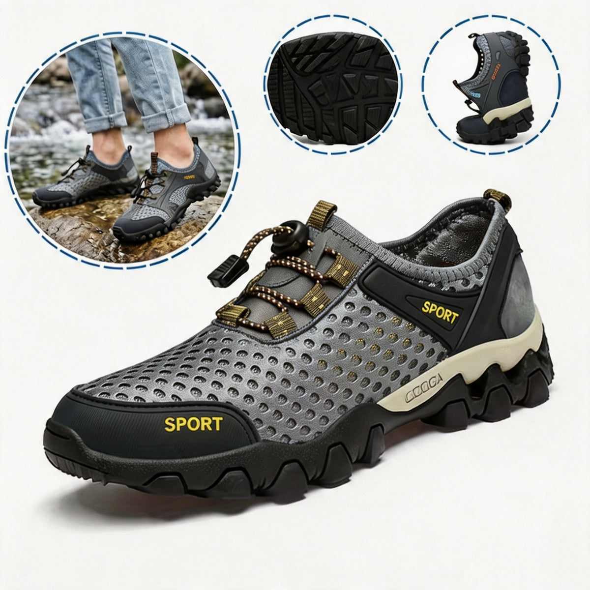 【🎁Ultimo giorno a metà prezzo! Non perdete l'occasione!】Sandali ortopedici e ammortizzanti dal design ergonomico per un'esperienza di camminata più confortevole👞