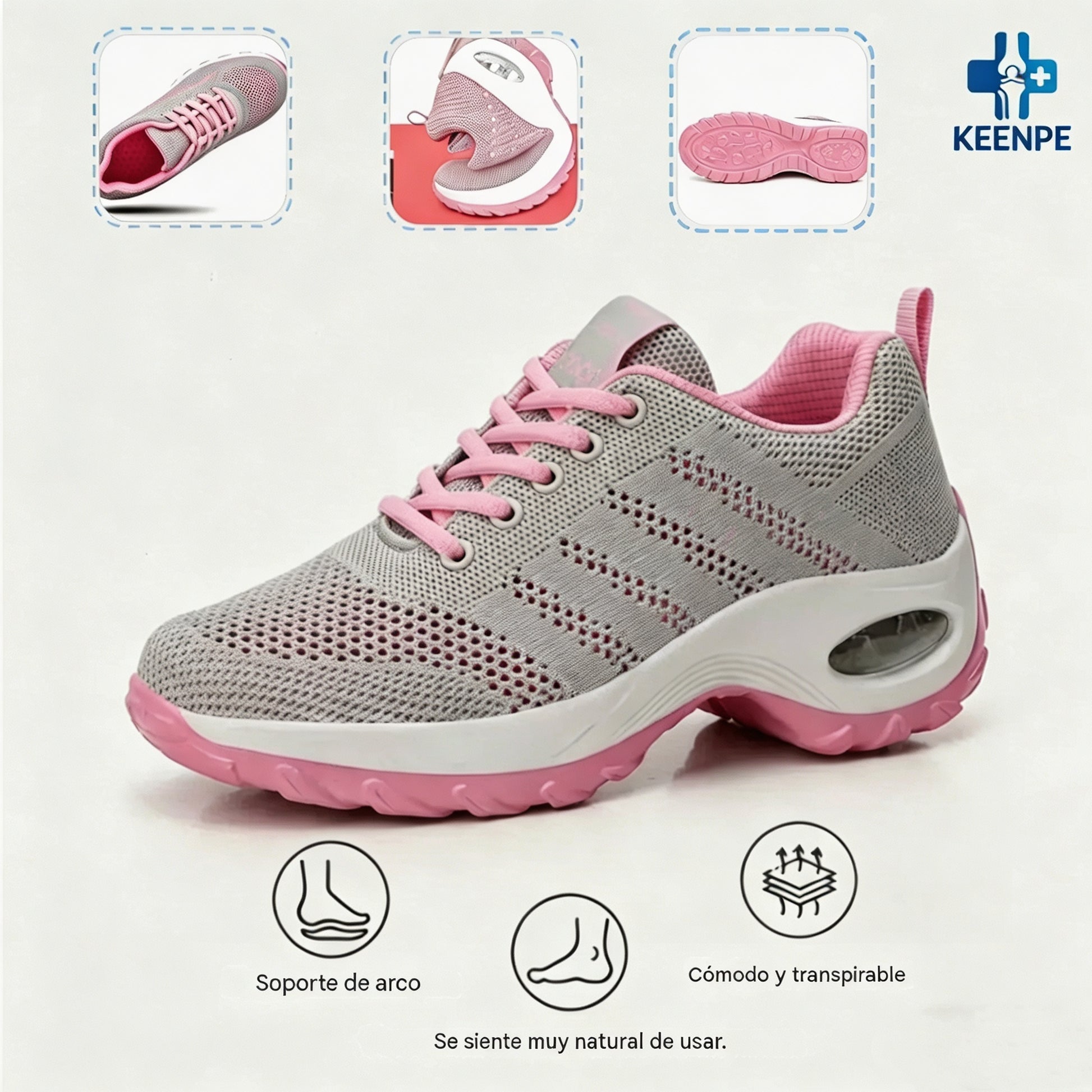 ¡Último día con un 50% de descuento! ⏰ KEENPE® | Alivio del dolor de pies y la fascitis: calzado ortopédico cómodo y transpirable.
