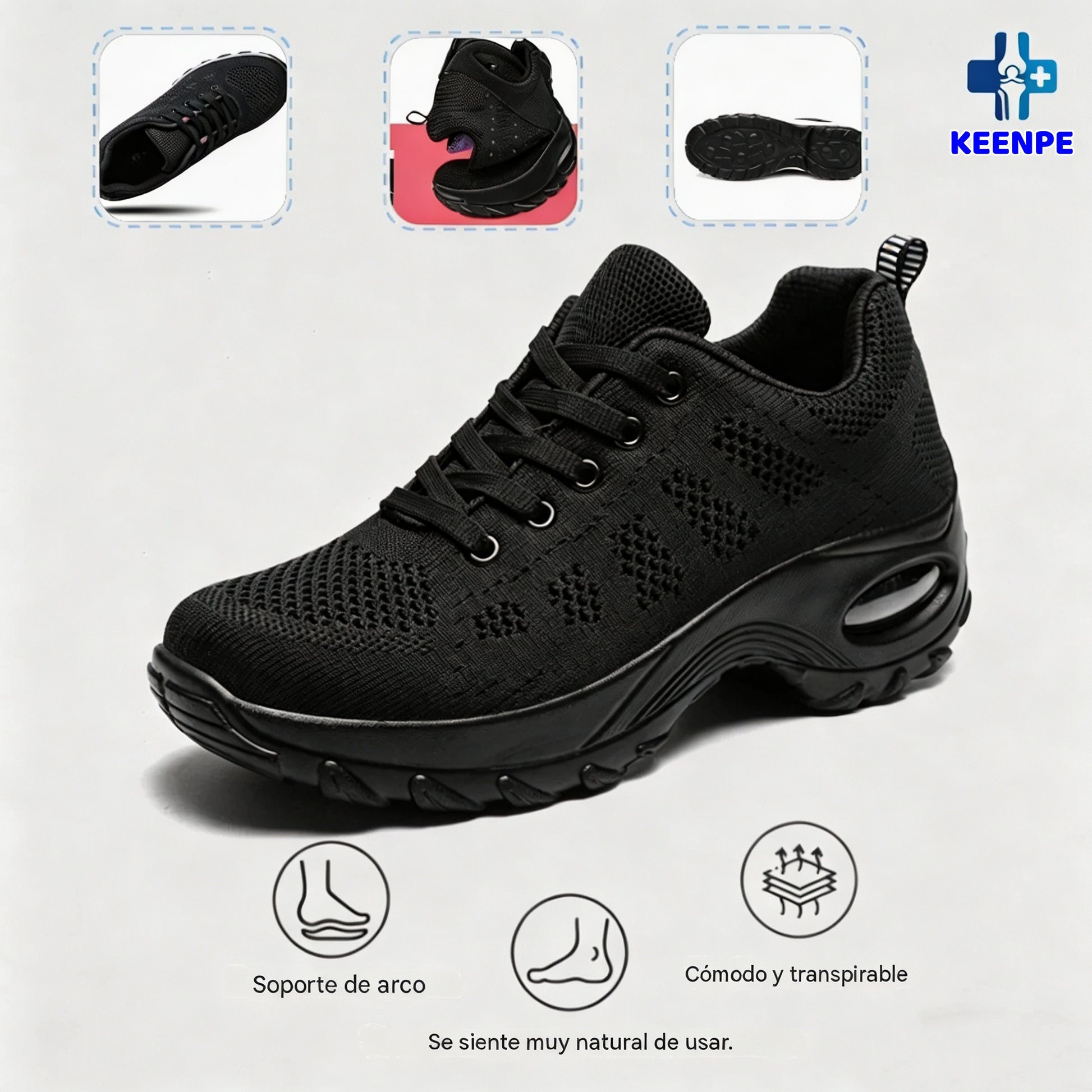 ¡Último día con un 50% de descuento! ⏰ KEENPE® | Alivio del dolor de pies y la fascitis: calzado ortopédico cómodo y transpirable.