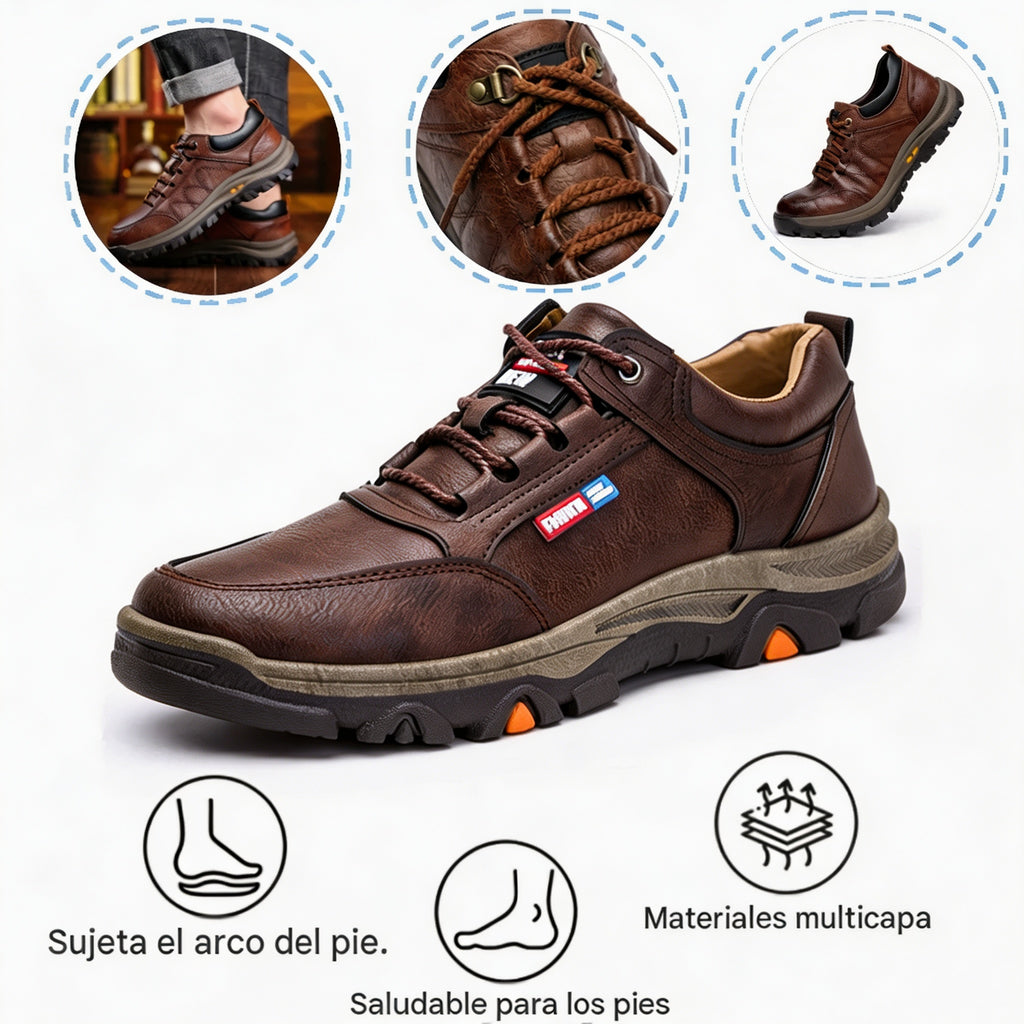 Keenpe® 【⏰¡Hoy a mitad de precio! ⚡】Zapatos de piel española hechos a mano | Elegantes y refinados | Cómodos y transpirables | Alivian el dolor de pies | Acompañan al hombre en cada paso