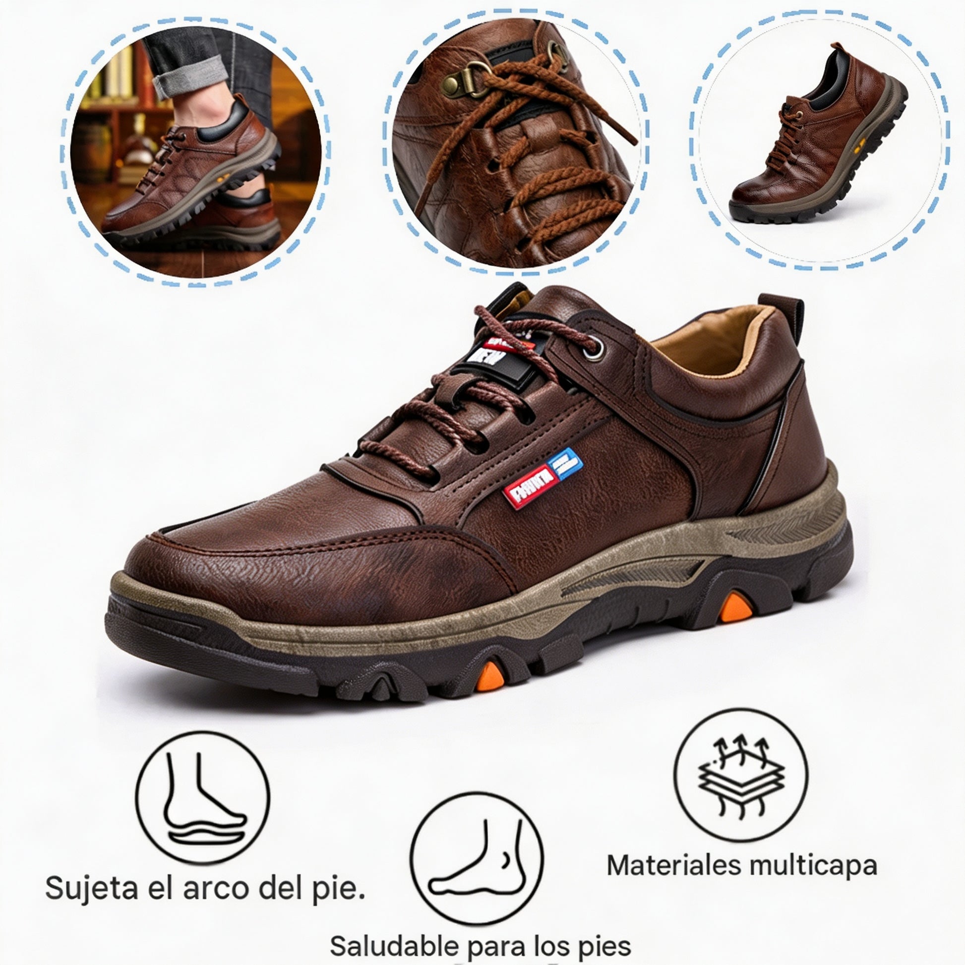 KEENPE® – Zapatos de piel auténtica cosidos a mano, cómodos y antideslizantes para el día a día
