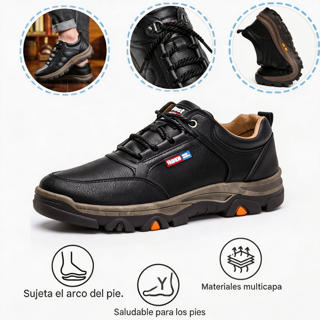 Keenpe® 【⏰¡Hoy a mitad de precio! ⚡】Zapatos de piel española hechos a mano | Elegantes y refinados | Cómodos y transpirables | Alivian el dolor de pies | Acompañan al hombre en cada paso