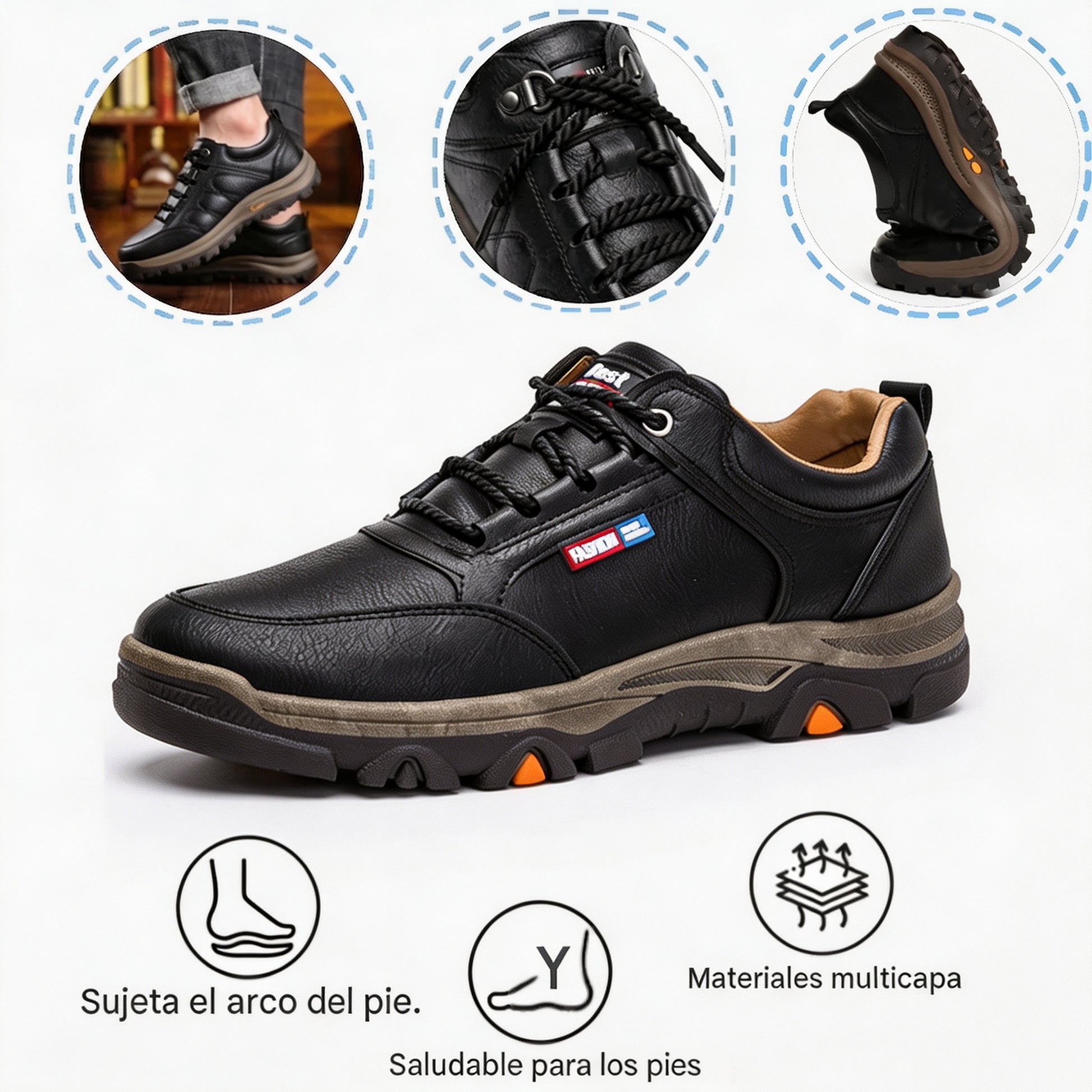 KEENPE® – Zapatos de piel auténtica cosidos a mano, cómodos y antideslizantes para el día a día