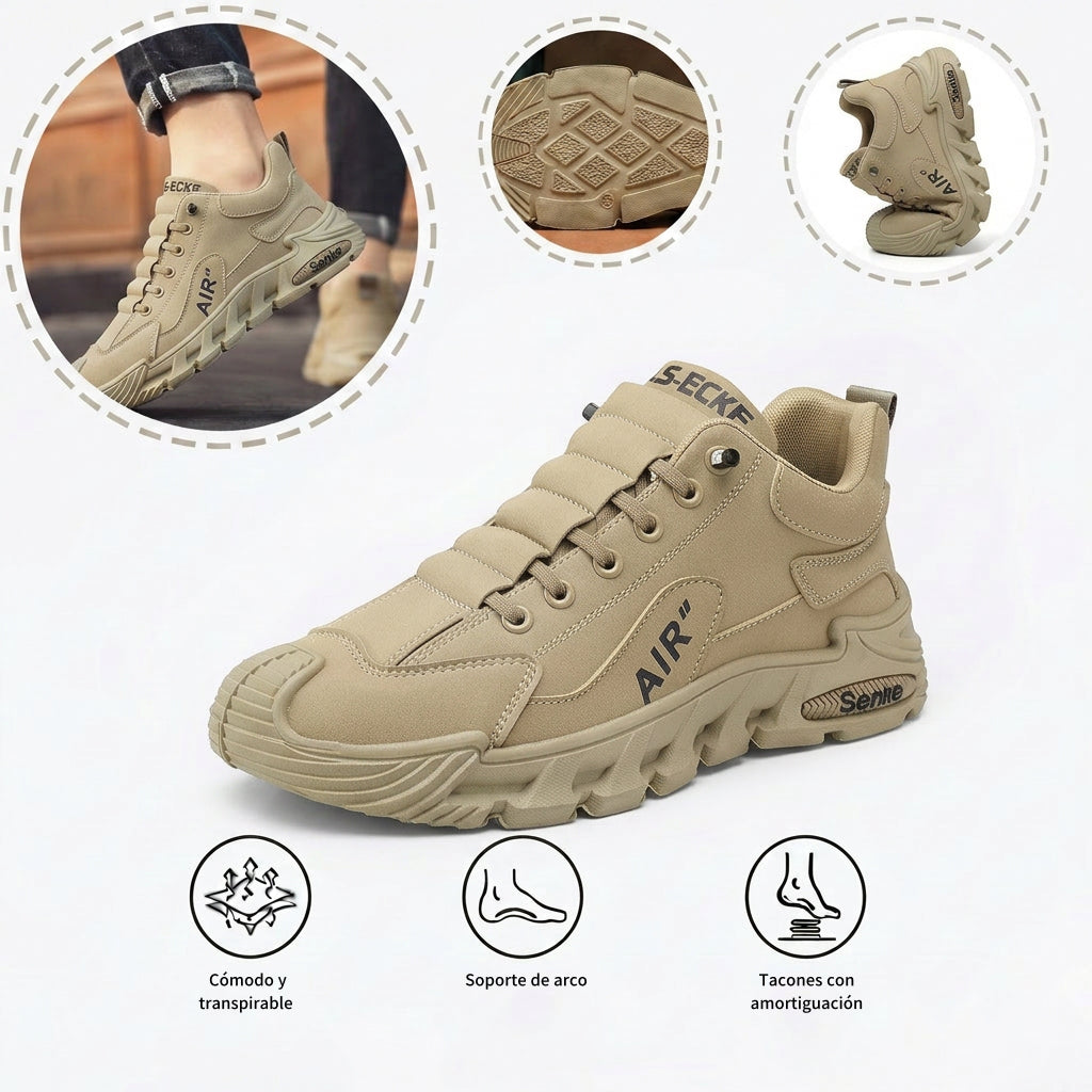 Zapatos ortopédicos casuales y cómodos — hechos a mano en cuero vacuno italiano con soporte para el arco plantar