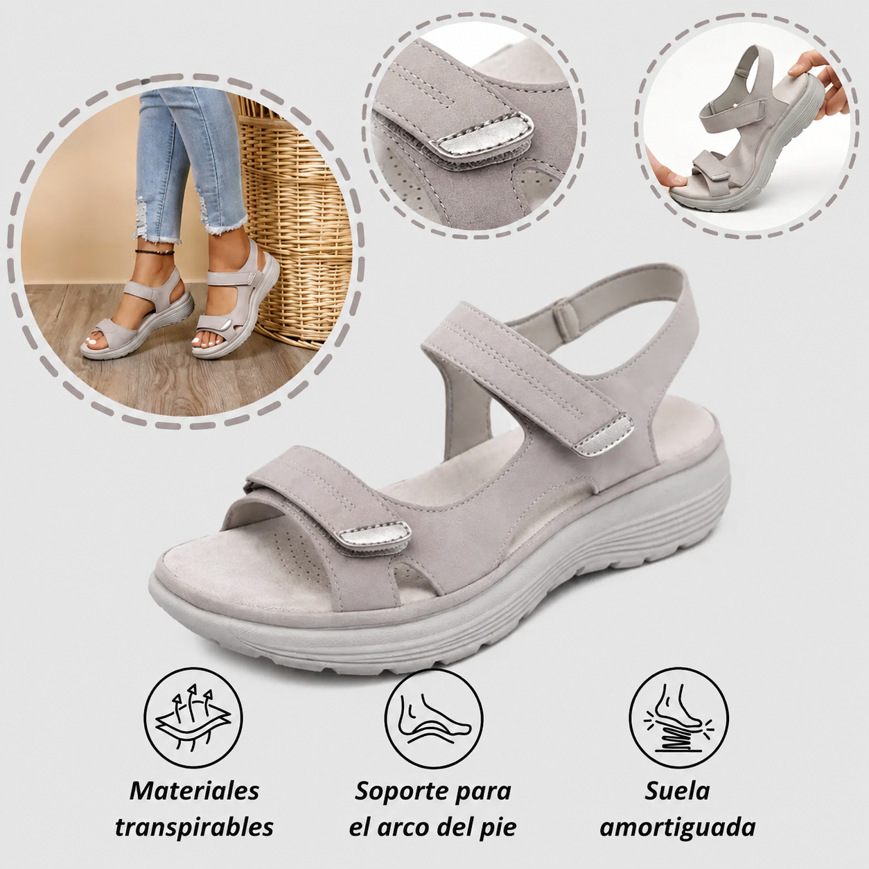 🎁¡Último día con un 50% de descuento! ¡No te lo pierdas! ⏰Alivia el dolor de pies y la fascitis: zapatos ortopédicos cómodos y frescos🔴