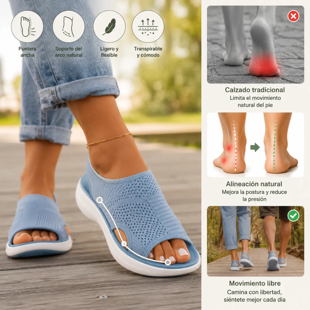⏰ ¡50% de descuento hoy! 👡 Sandalias cómodas con soporte para el arco plantar 🦶 Diseño ergonómico para caminar cómodamente todo el día ✅