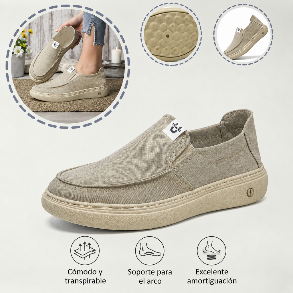 🎉 ¡50% de descuento hoy! Zapatos cómodos para hombre 👞 Ultraligeros y transpirables ✅ Soporte para el arco · Comodidad durante todo el día
