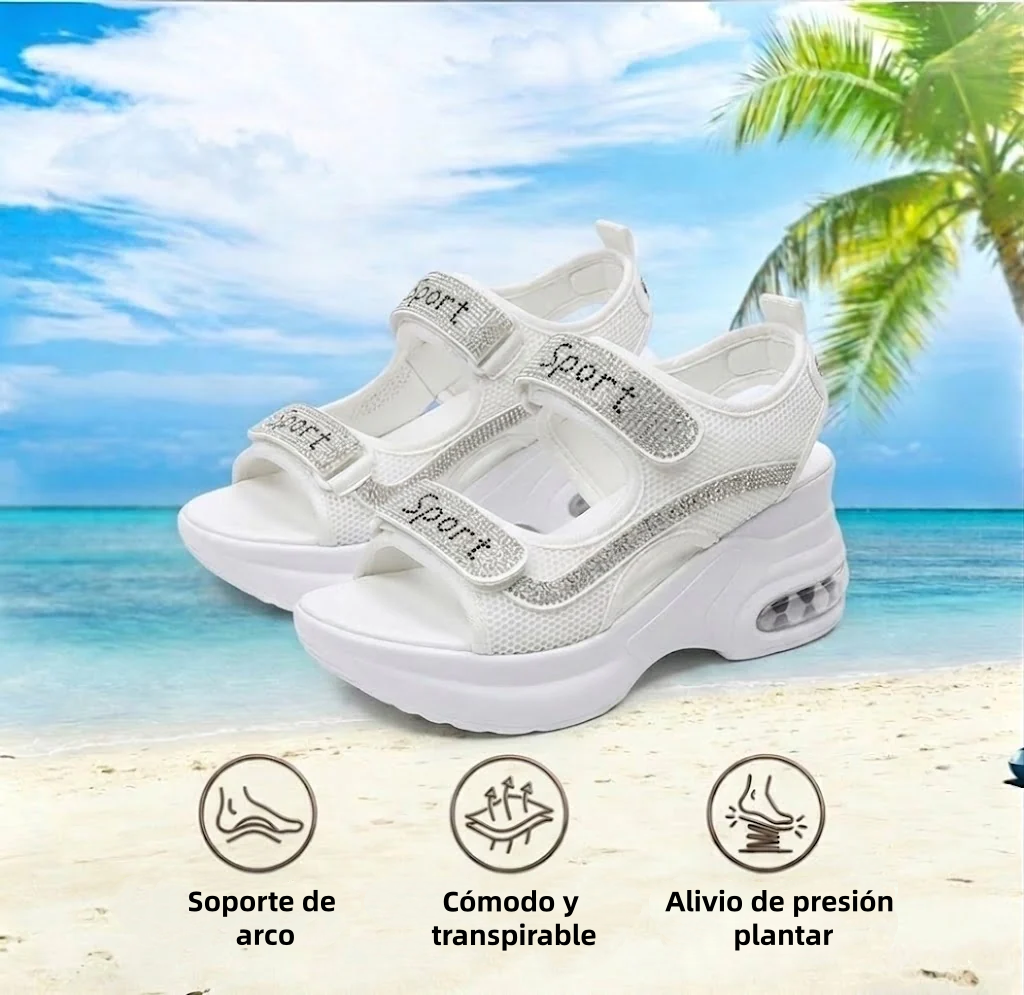 【⏰¡Hoy con un 60% de descuento! ¡No te lo pierdas!】Nuevas sandalias de moda para 2026✅Punta ancha + Ajuste con velcro + Amortiguación de aire + 🔴Soporte de arco multipunto