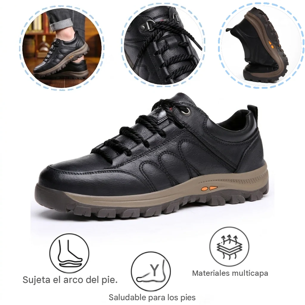 KEENPE® – Zapatos de piel auténtica cosidos a mano, cómodos y antideslizantes para el día a día