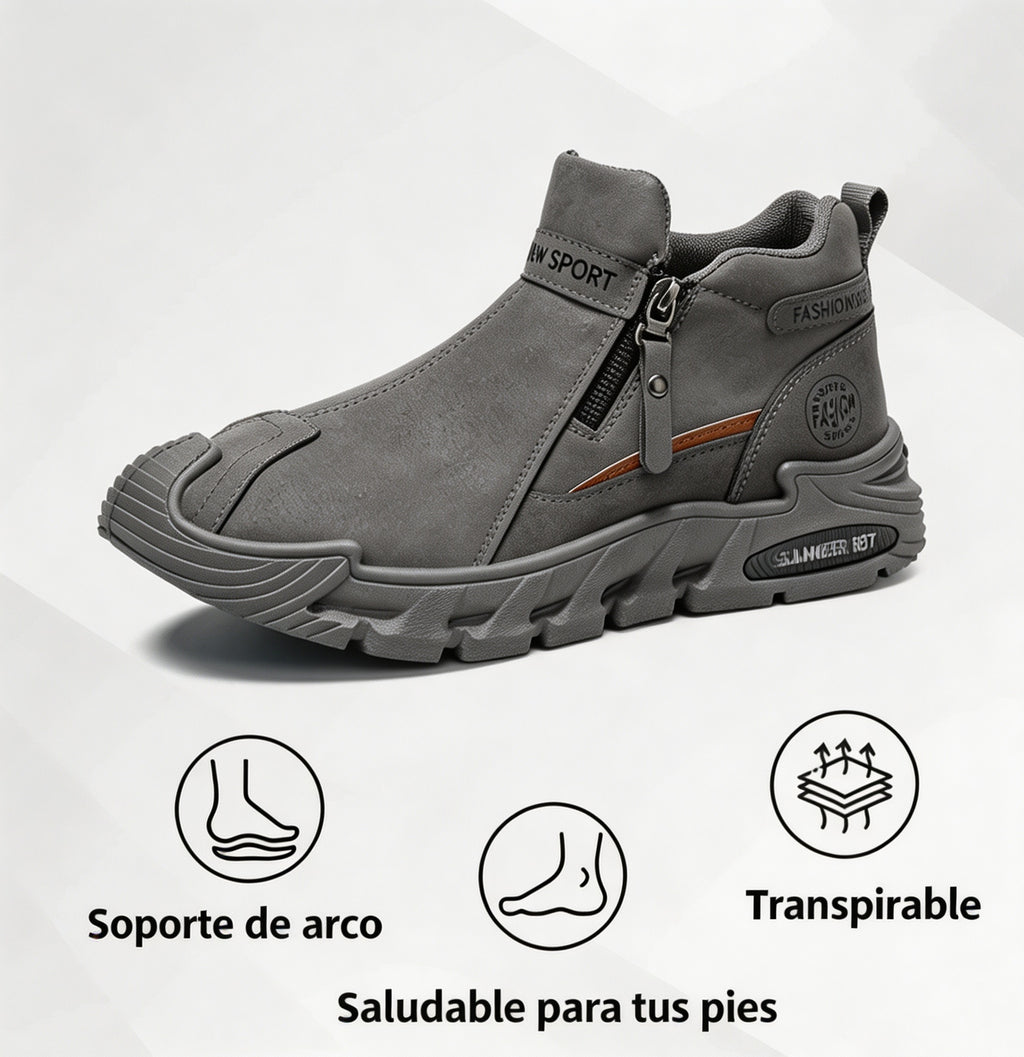 【⏰Hoy 50% de descuento - ¡termina pronto!🔥】Zapatillas de senderismo antideslizantes KEENPE® - Fabricadas en piel de vacuno italiana, con soporte para el arco del pie, cómodas y duraderas, ¡alivian las molestias en los pies!