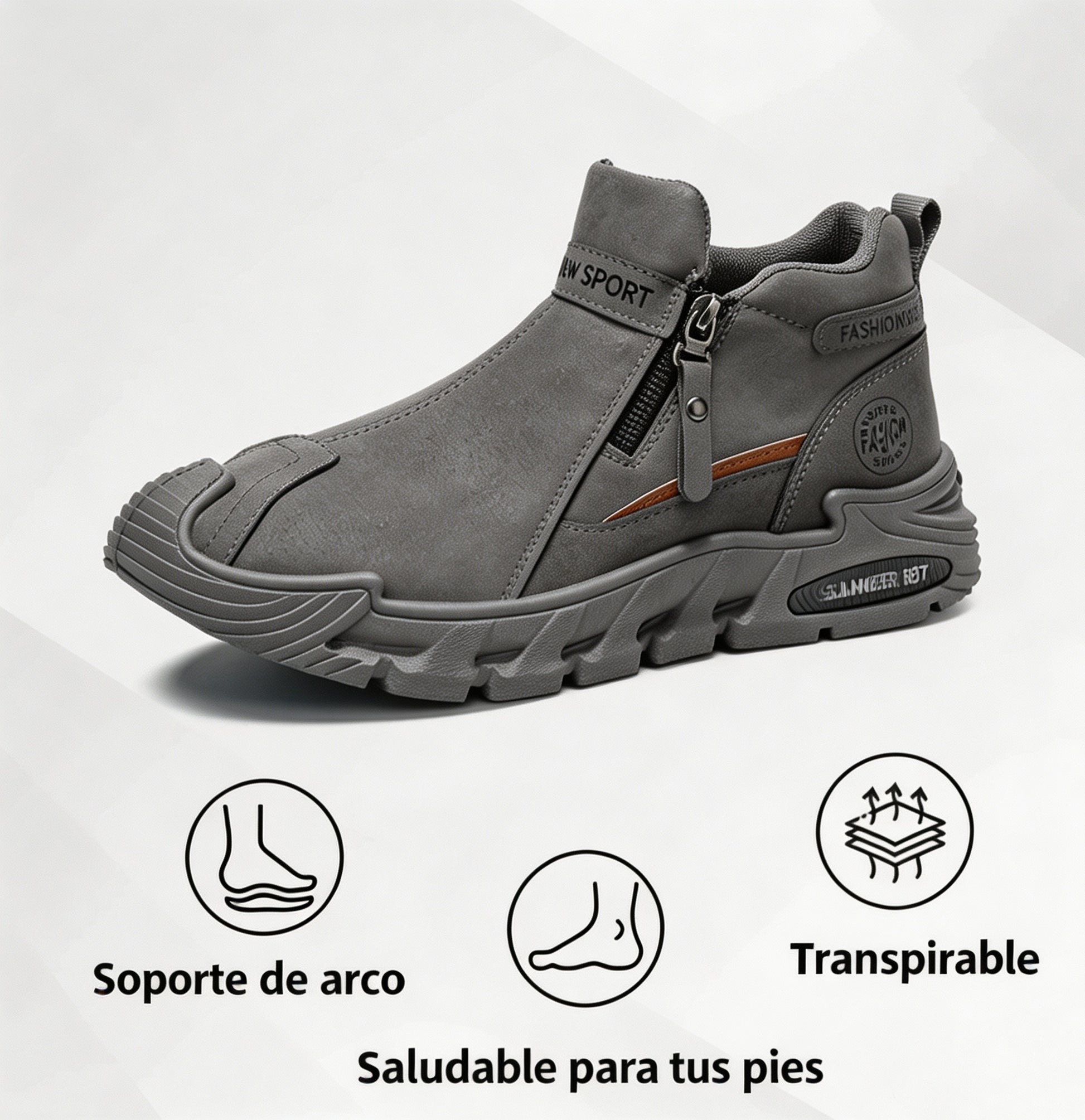 【⏰Hoy 50% de descuento - ¡termina pronto!🔥】Zapatillas de senderismo antideslizantes KEENPE® - Fabricadas en piel de vacuno italiana, con soporte para el arco del pie, cómodas y duraderas, ¡alivian las molestias en los pies!