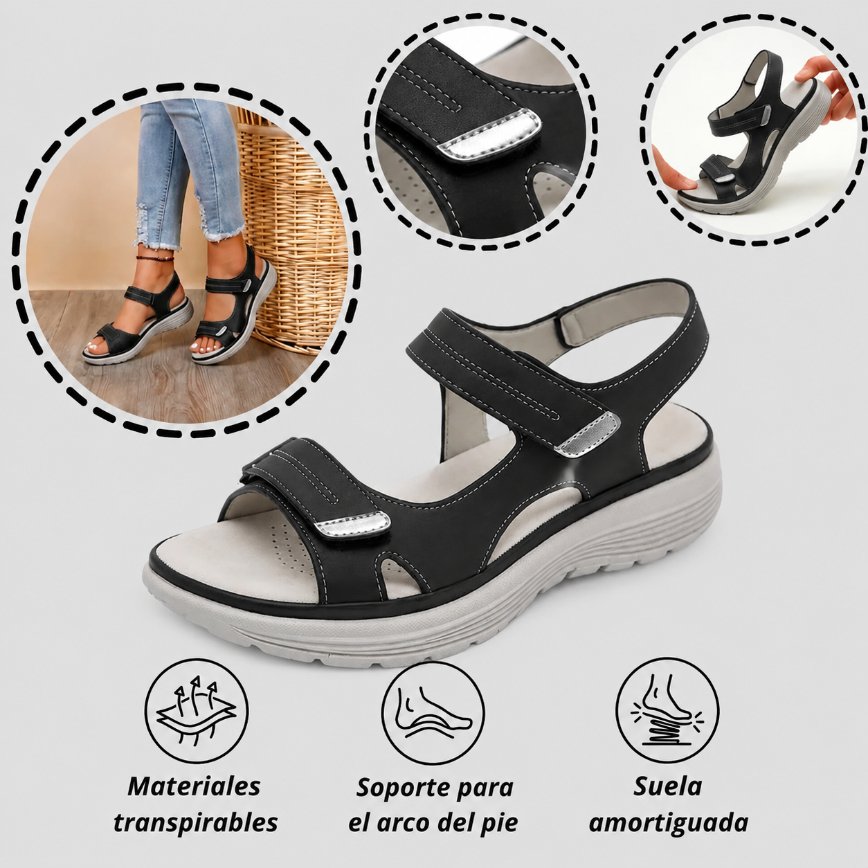 🎁¡Último día con un 50% de descuento! ¡No te lo pierdas! ⏰Alivia el dolor de pies y la fascitis: zapatos ortopédicos cómodos y frescos🔴