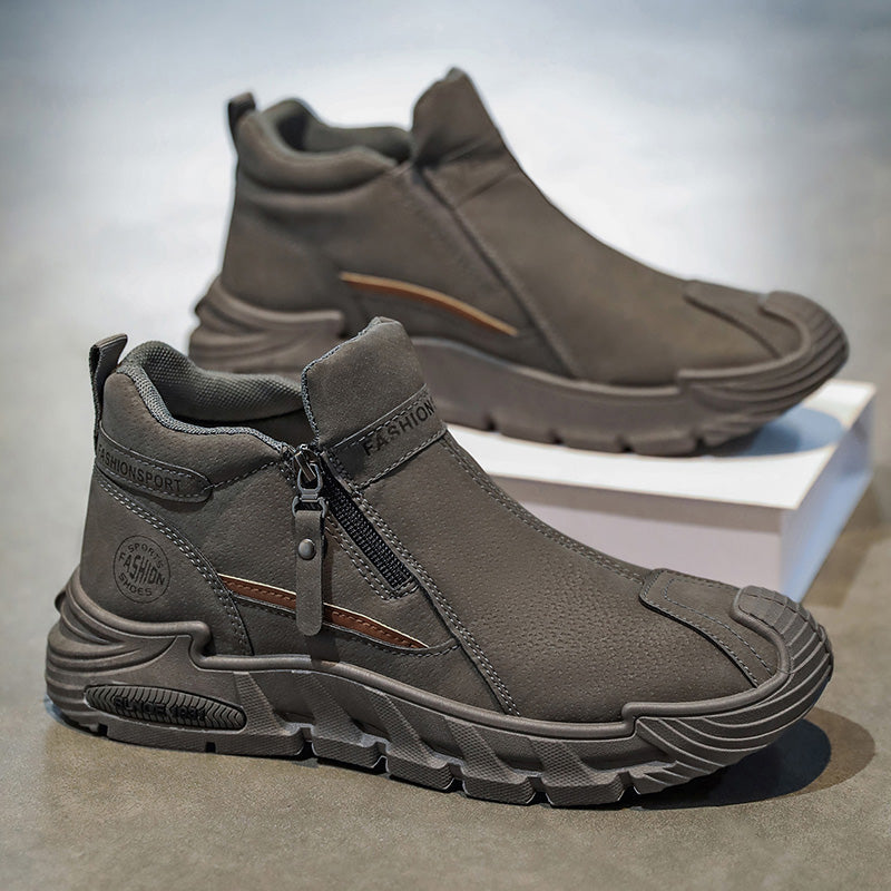 【⏰Hoy 50% de descuento - ¡termina pronto!🔥】Zapatillas de senderismo antideslizantes KEENPE® - Fabricadas en piel de vacuno italiana, con soporte para el arco del pie, cómodas y duraderas, ¡alivian las molestias en los pies!