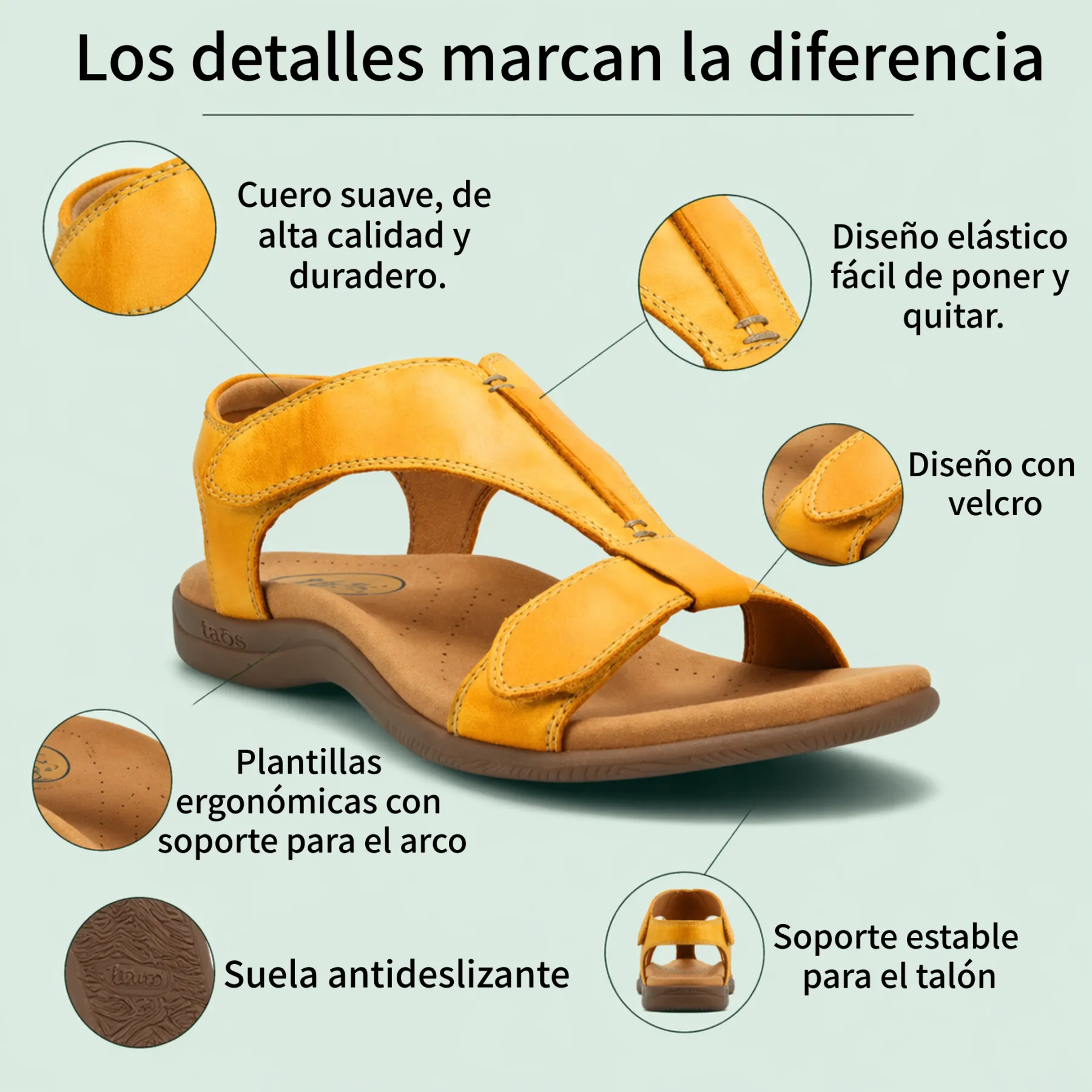🔥 Sandalias ortopédicas de verano para mujer | Diseño ergonómico, soporte para el arco, comodidad durante todo el día | Antideslizante y transpirable ✅