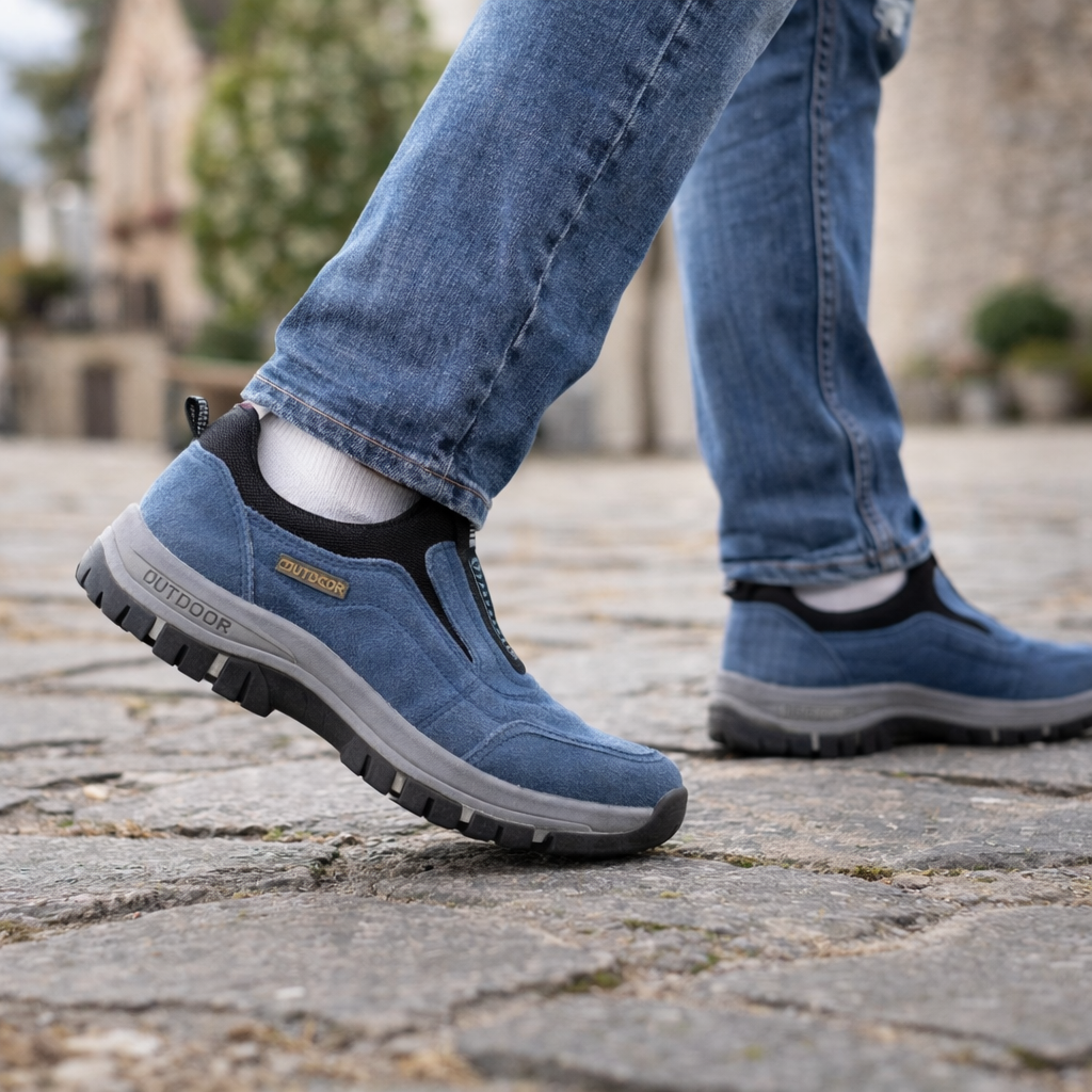 🔥 ¡Oferta especial de hoy: 50 % de descuento! 👞 Zapatos ortopédicos de ante de alta calidad para hombre ✅ Alivian el dolor de pies ✅ Soporte para el arco plantar: comodidad durante todo el día