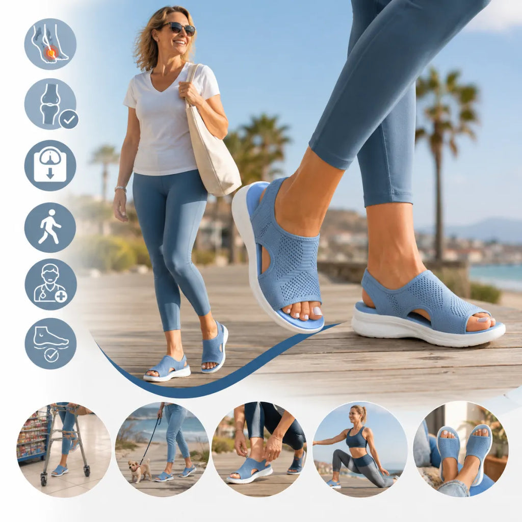 ⏰ ¡50% de descuento hoy! 👡 Sandalias cómodas con soporte para el arco plantar 🦶 Diseño ergonómico para caminar cómodamente todo el día ✅