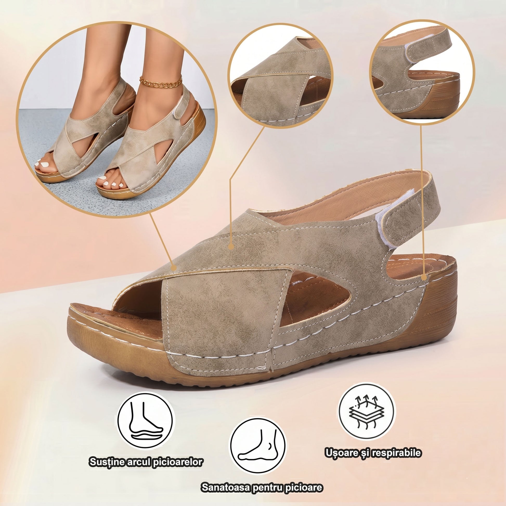 ⏰️Nu rata reducerea noastră de 50%! ✅ Sandale de înaltă calitate 🦶 Model nou de vară - impermeabile și antiderapante 🔴 ușoare și elegante, potrivite pentru orice ocazie.