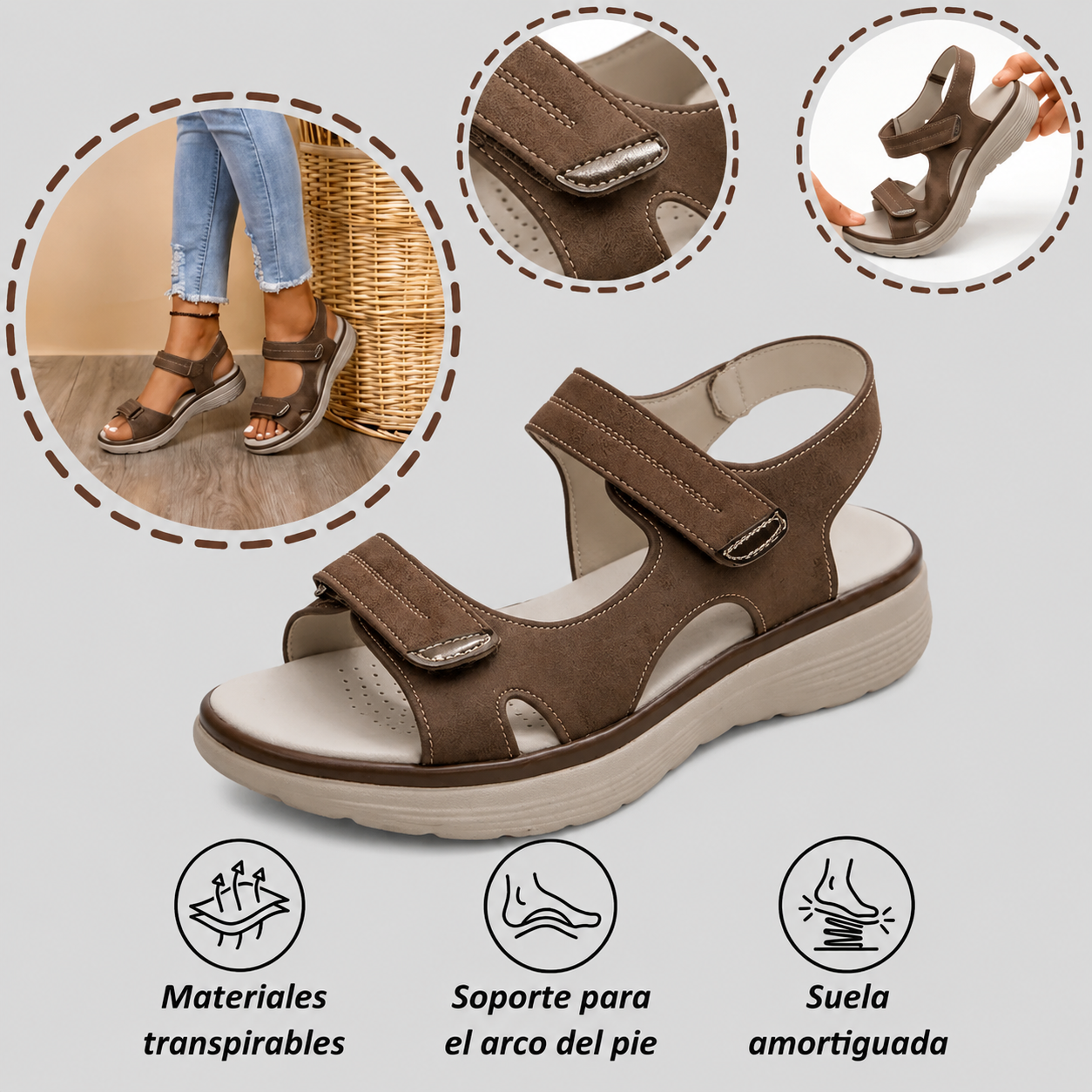 🎁¡Último día con un 50% de descuento! ¡No te lo pierdas! ⏰Alivia el dolor de pies y la fascitis: zapatos ortopédicos cómodos y frescos🔴