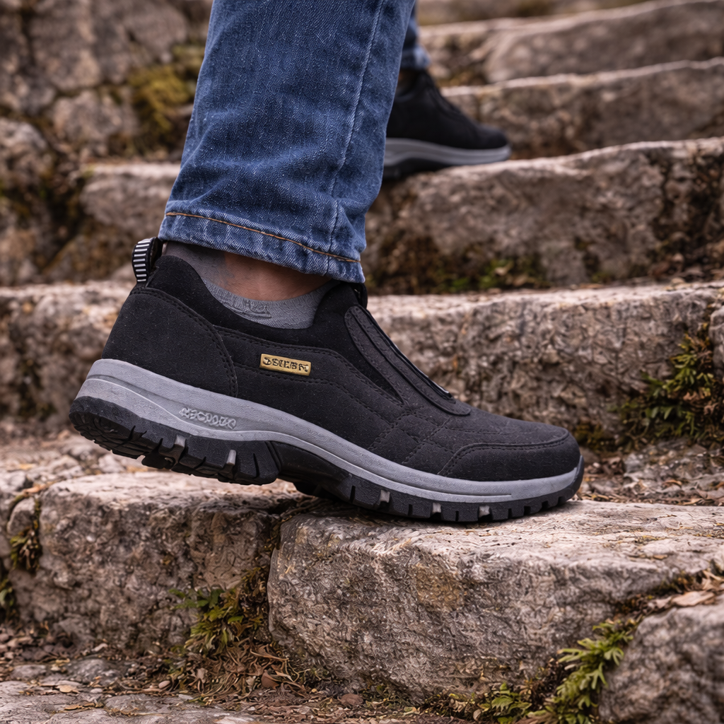 🔥 ¡Oferta especial de hoy: 50 % de descuento! 👞 Zapatos ortopédicos de ante de alta calidad para hombre ✅ Alivian el dolor de pies ✅ Soporte para el arco plantar: comodidad durante todo el día