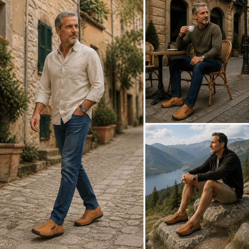 🎉 ¡Último día! ¡50% de descuento! ✅ Zapatos ortopédicos diseñados para personas con problemas en los pies, hechos de piel de becerro australiana. 👞 Proporcionan soporte para el arco del pie y alivian el dolor de espalda, articulaciones y pies.