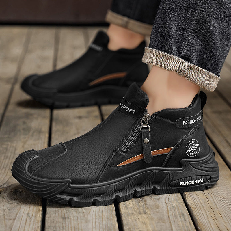 【⏰Hoy 50% de descuento - ¡termina pronto!🔥】Zapatillas de senderismo antideslizantes KEENPE® - Fabricadas en piel de vacuno italiana, con soporte para el arco del pie, cómodas y duraderas, ¡alivian las molestias en los pies!