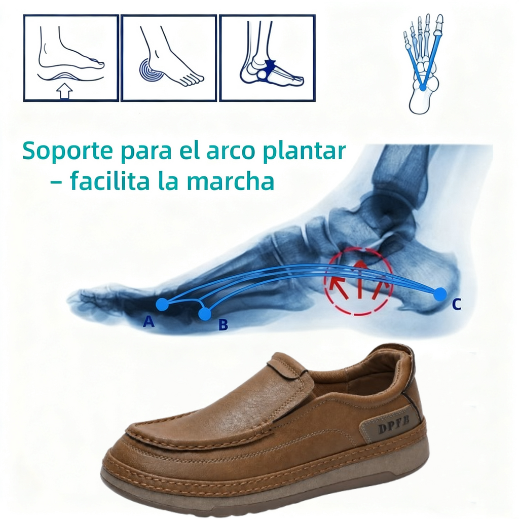 🎉 ¡Sconto del 50% hoy! 👞 Zapatos de cuero para hombre de uso diario 🐂 Hechos de piel de vacuno australiana de alta calidad ✅ Transpirables y ligeros 🦶 Soporte del arco plantar y eficaz absorción de impactos ✅ Ideales para caminar todo el día sin moles