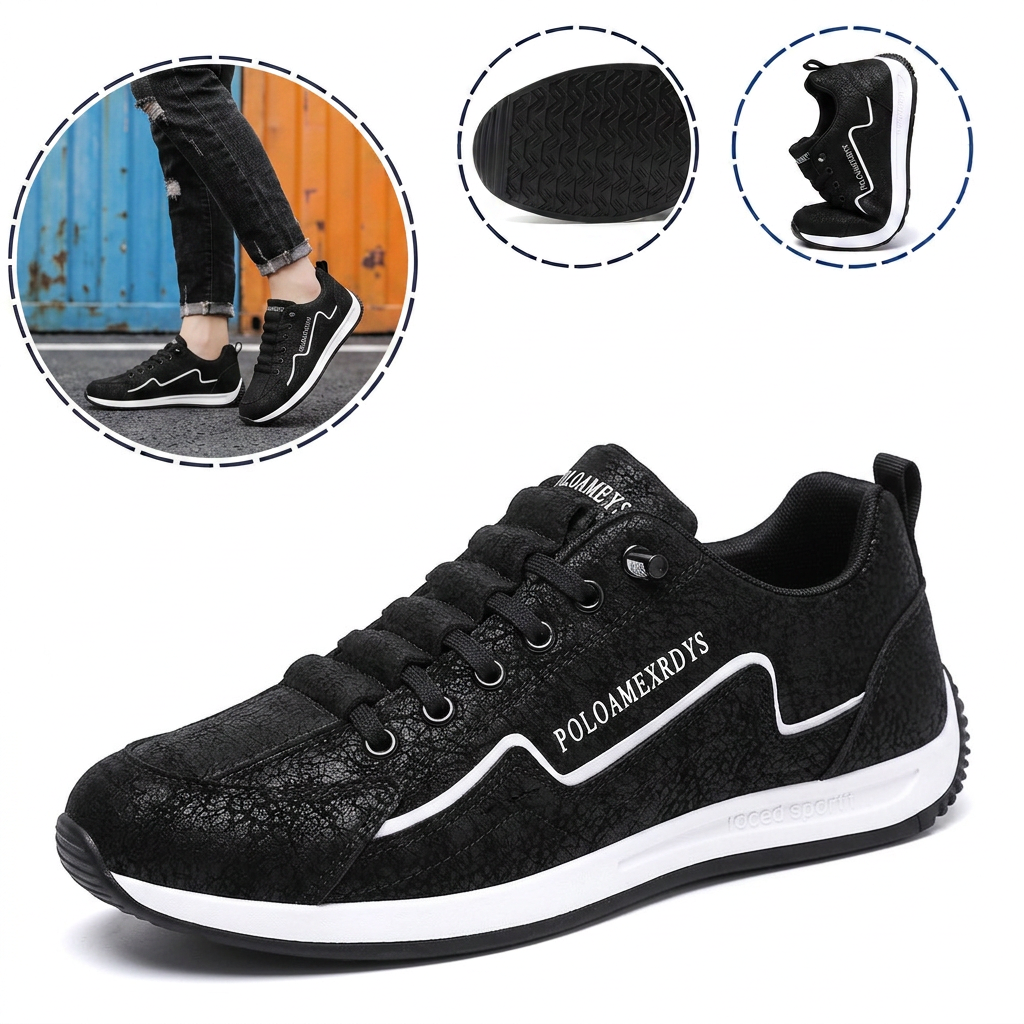 🎁Último día para disfrutar de un descuento del 50 %: ¡no te lo pierdas!⏰Fabricados en piel de ternero australiano🐂Soporte para el pie: alivia el dolor de pies✅Impermeables y antideslizantes, cómodos para caminar.